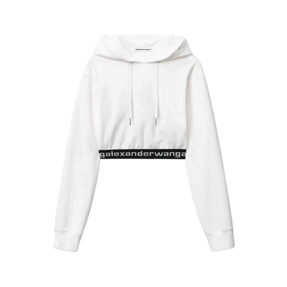 (W) Alexander Wang Long Sleeve Hoodie in Stretch Corduroy White 상세 이미지 1