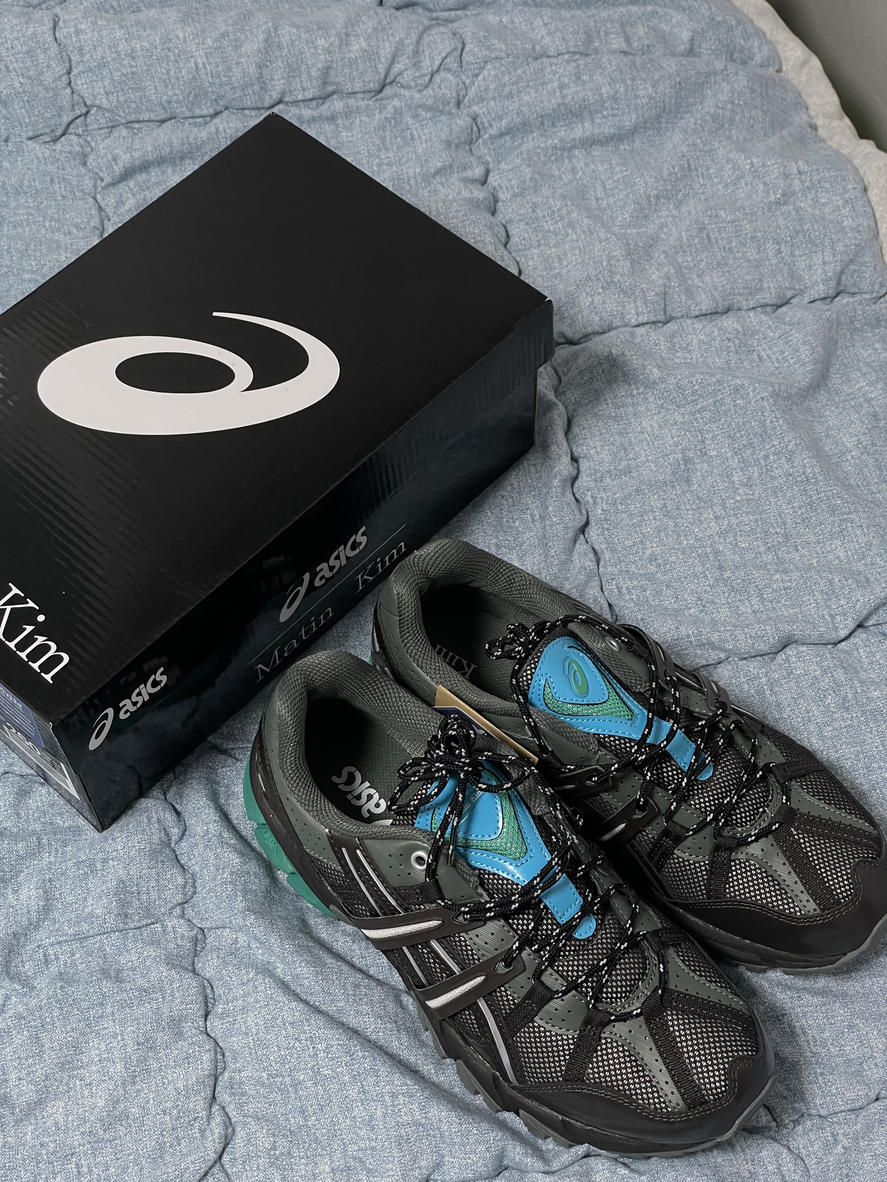 (W) Asics x Matin Kim Gel-Sonoma 15-50 Black Pure Silver 착용 스타일 - 2