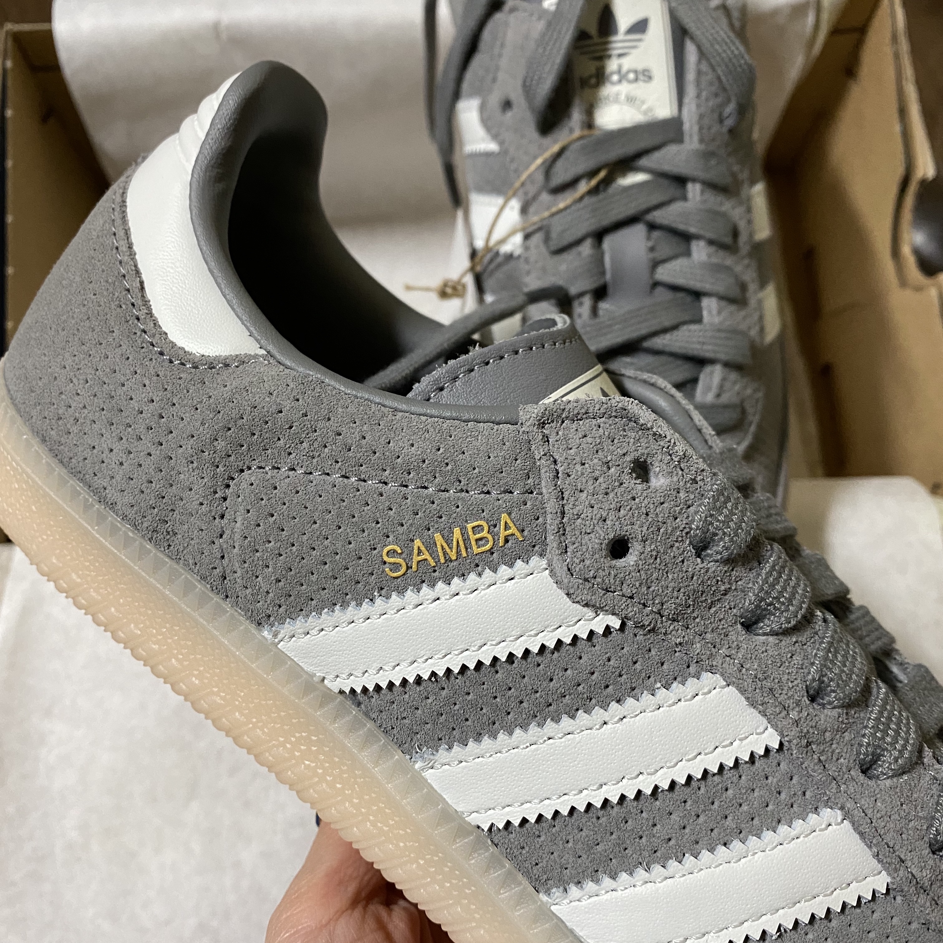 Adidas Samba OG Grey Three 착용 스타일 - 3