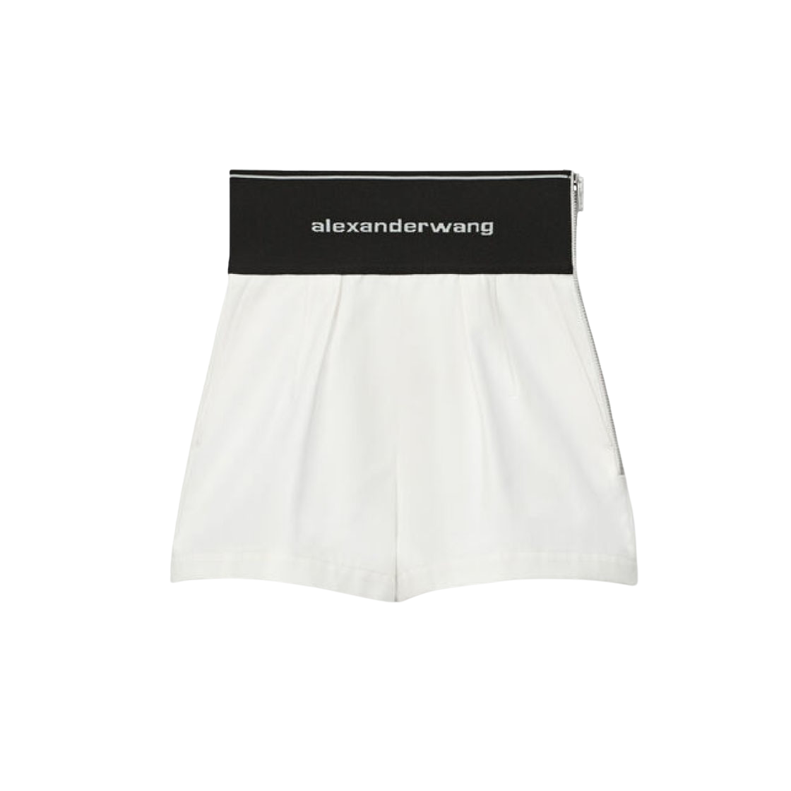 (W) Alexander Wang Safari Shorts In Cotton Tailoring White 상세 이미지 1