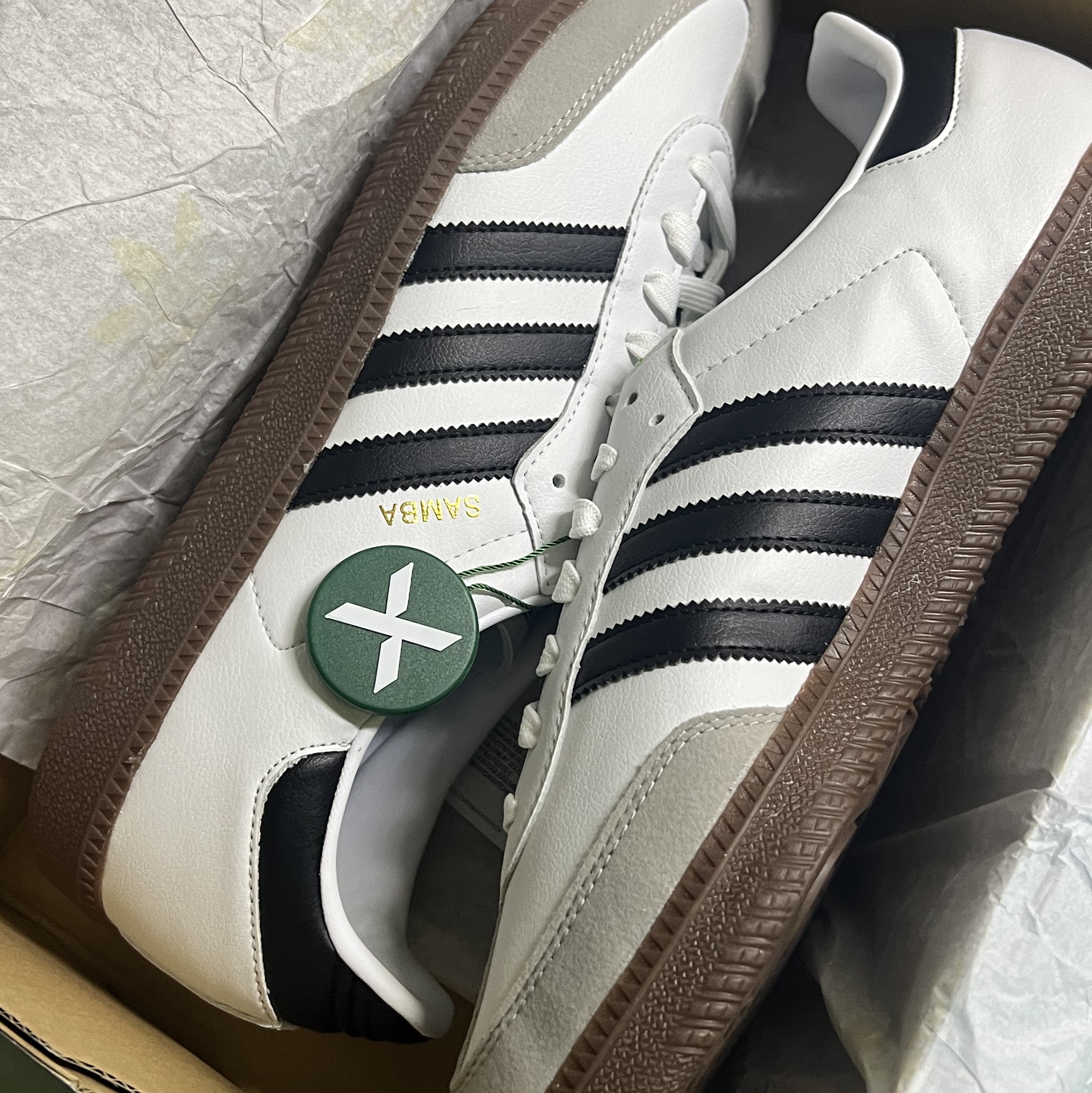Adidas Samba Vegan White Black 착용 스타일