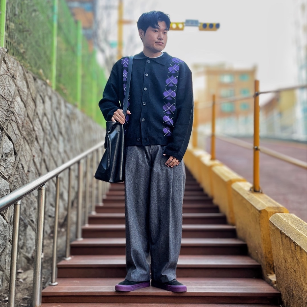 Vans Vault x Retrosuperfuture OG Style 43 LX Black Purple 착용 스타일