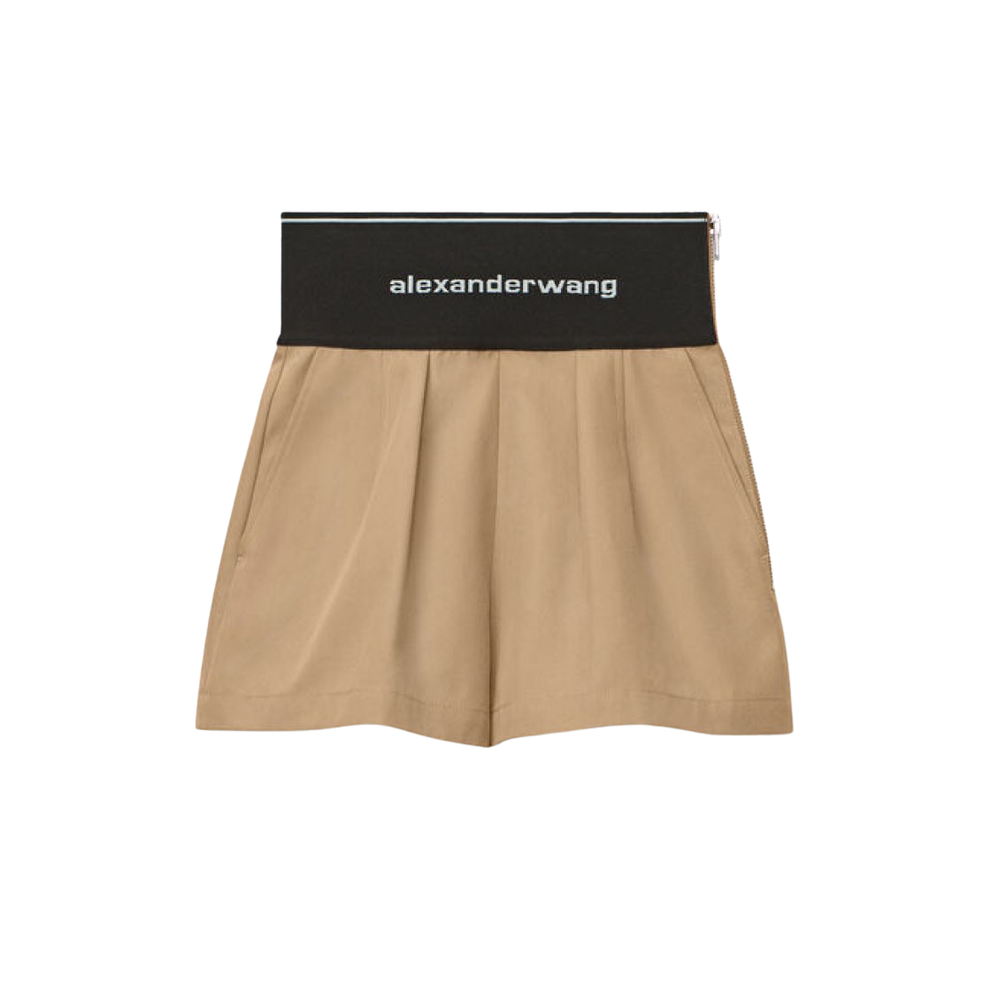 (W) Alexander Wang Safari Shorts in Cotton Tailoring Beige 상세 이미지 1