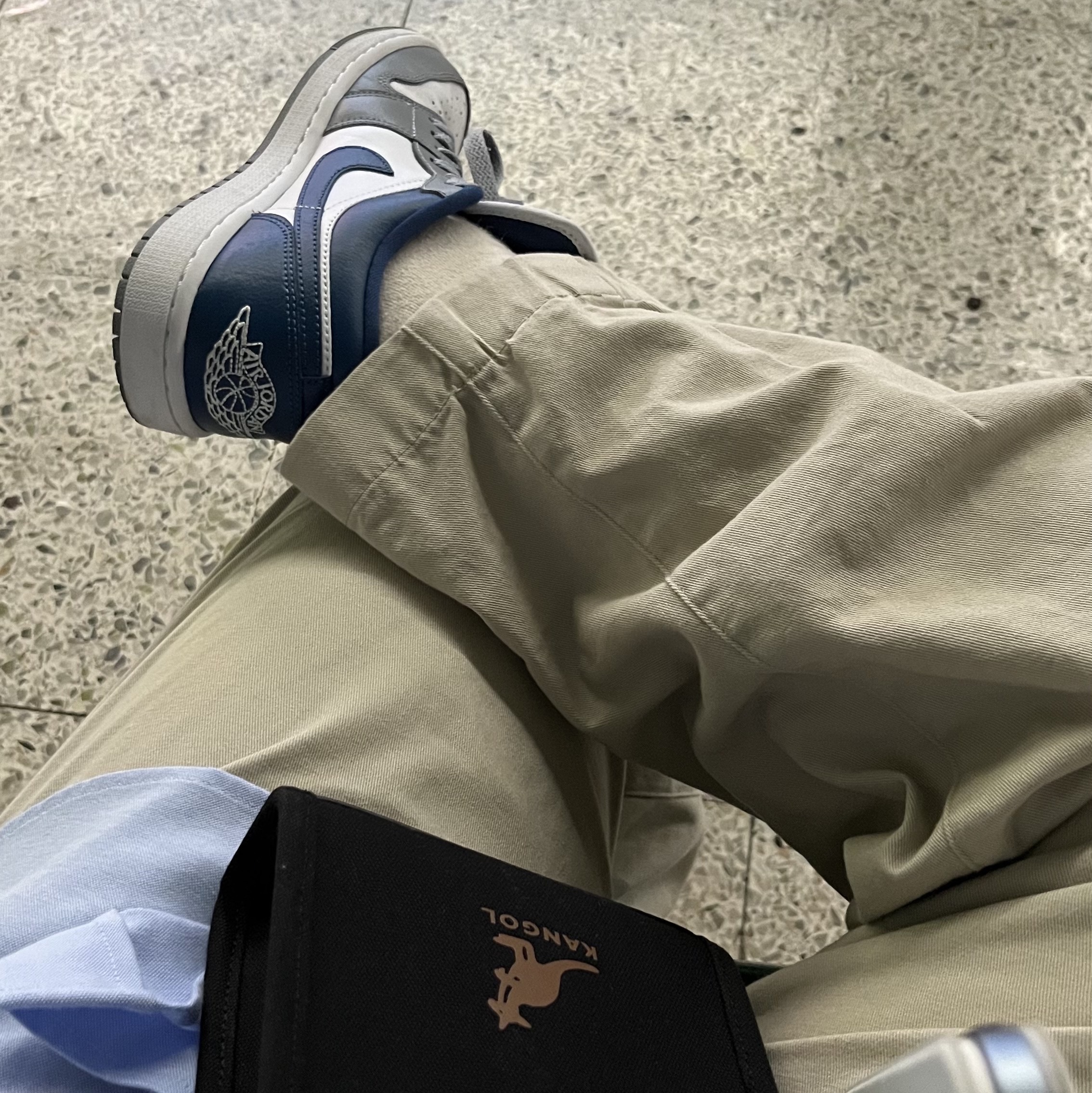 (W) Jordan 1 Low White Grey Blue 착용 스타일
