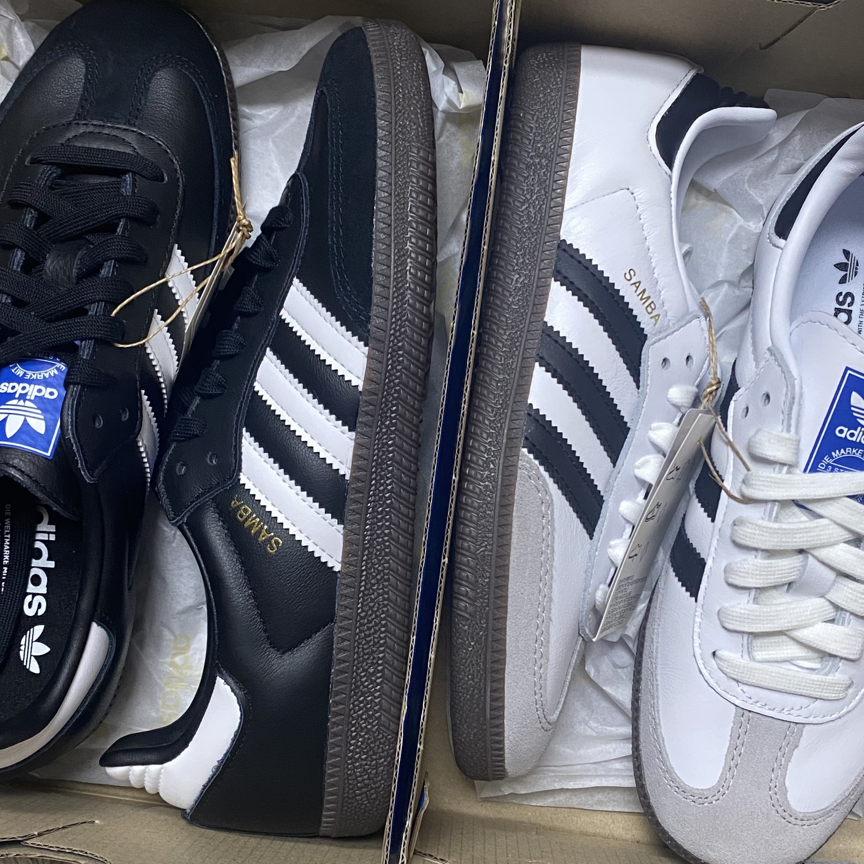 Adidas Samba OG Black White Gum, Adidas Samba OG Cloud White 착용 스타일