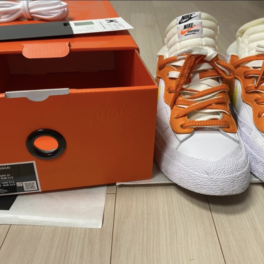 Nike x Sacai Blazer Low Magma Orange 착용 스타일