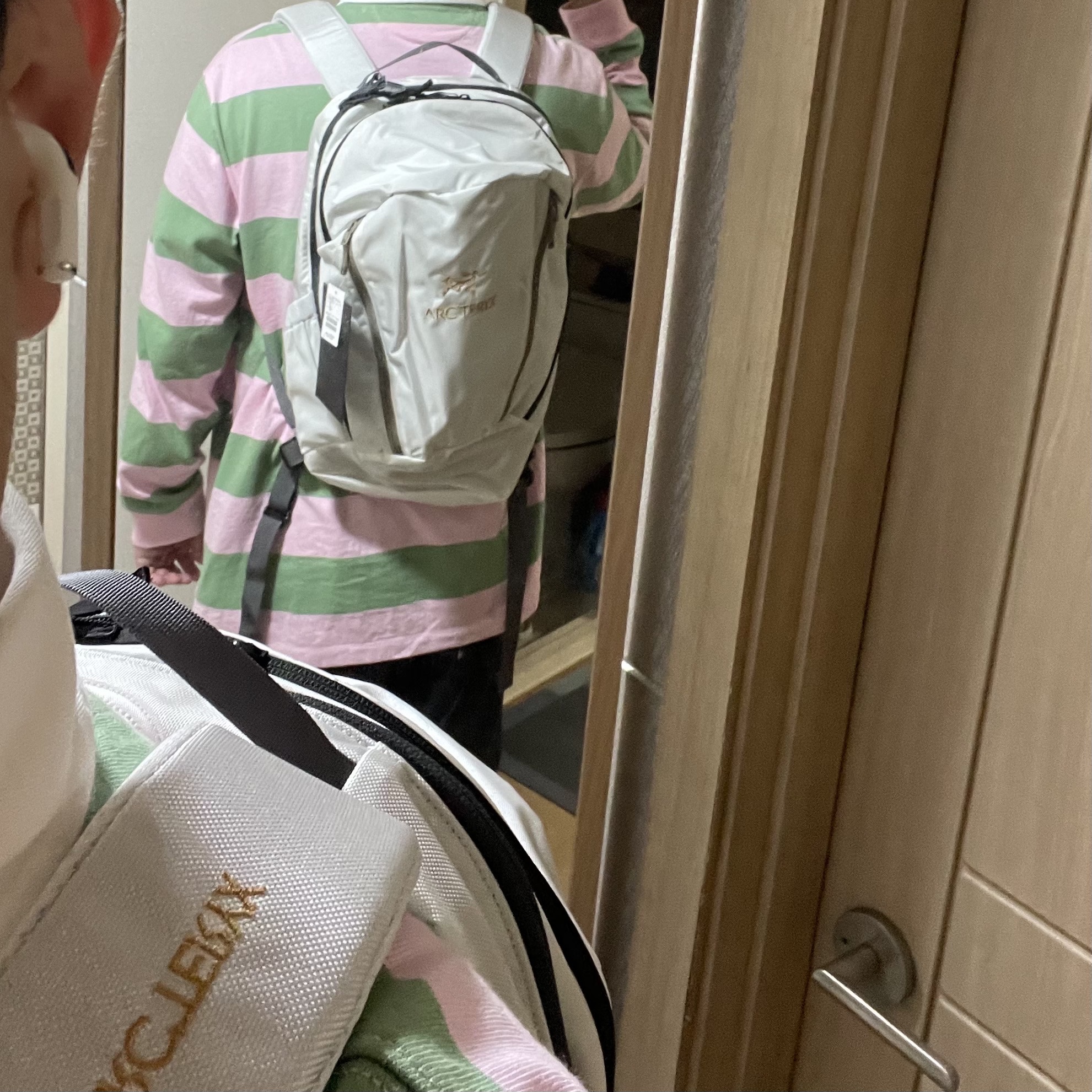 Arc'teryx x Beams Mantis 26 Backpack White 착용 스타일 - 2