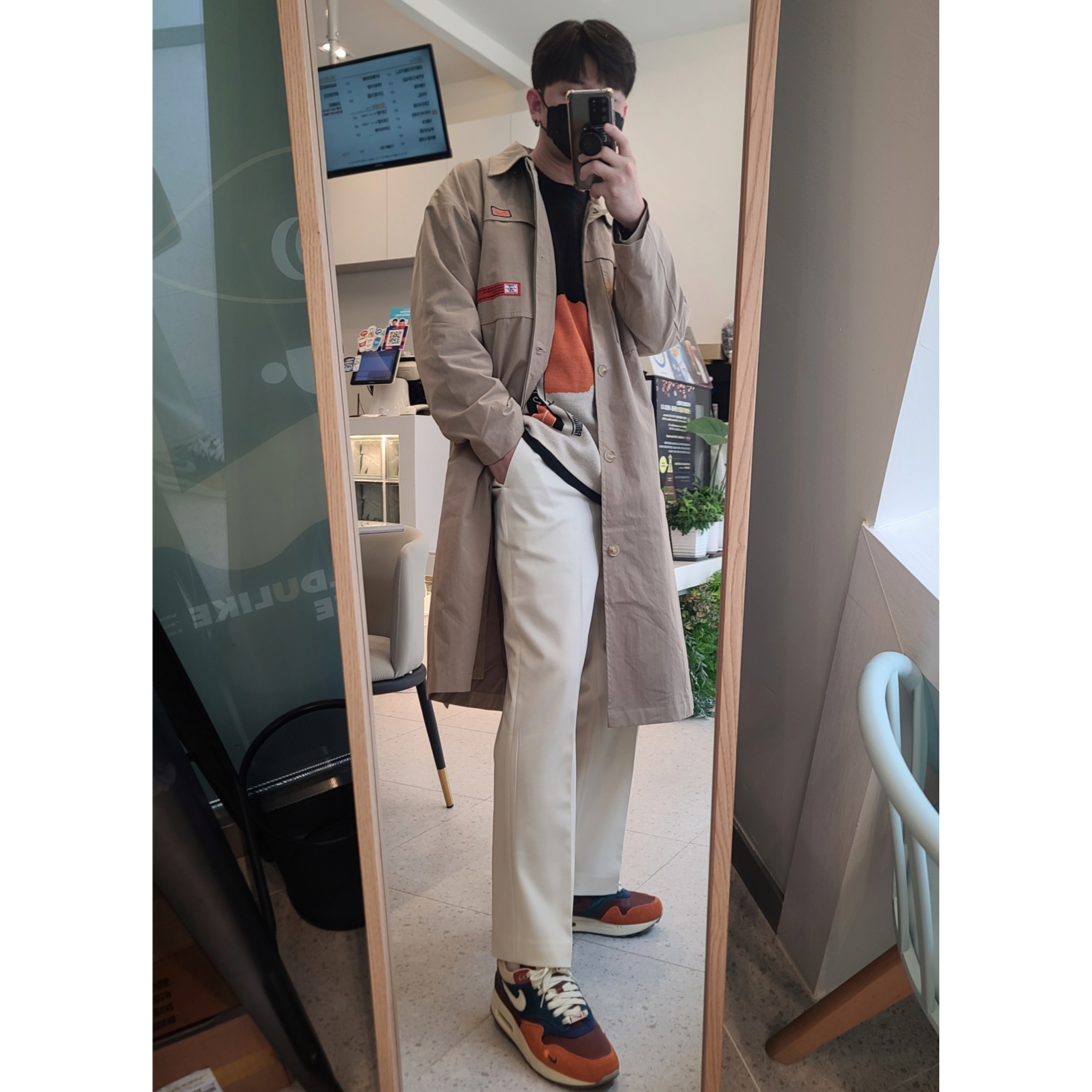 Nike x Kasina Air Max 1 SP Won-Ang Orange 착용 스타일 - 2