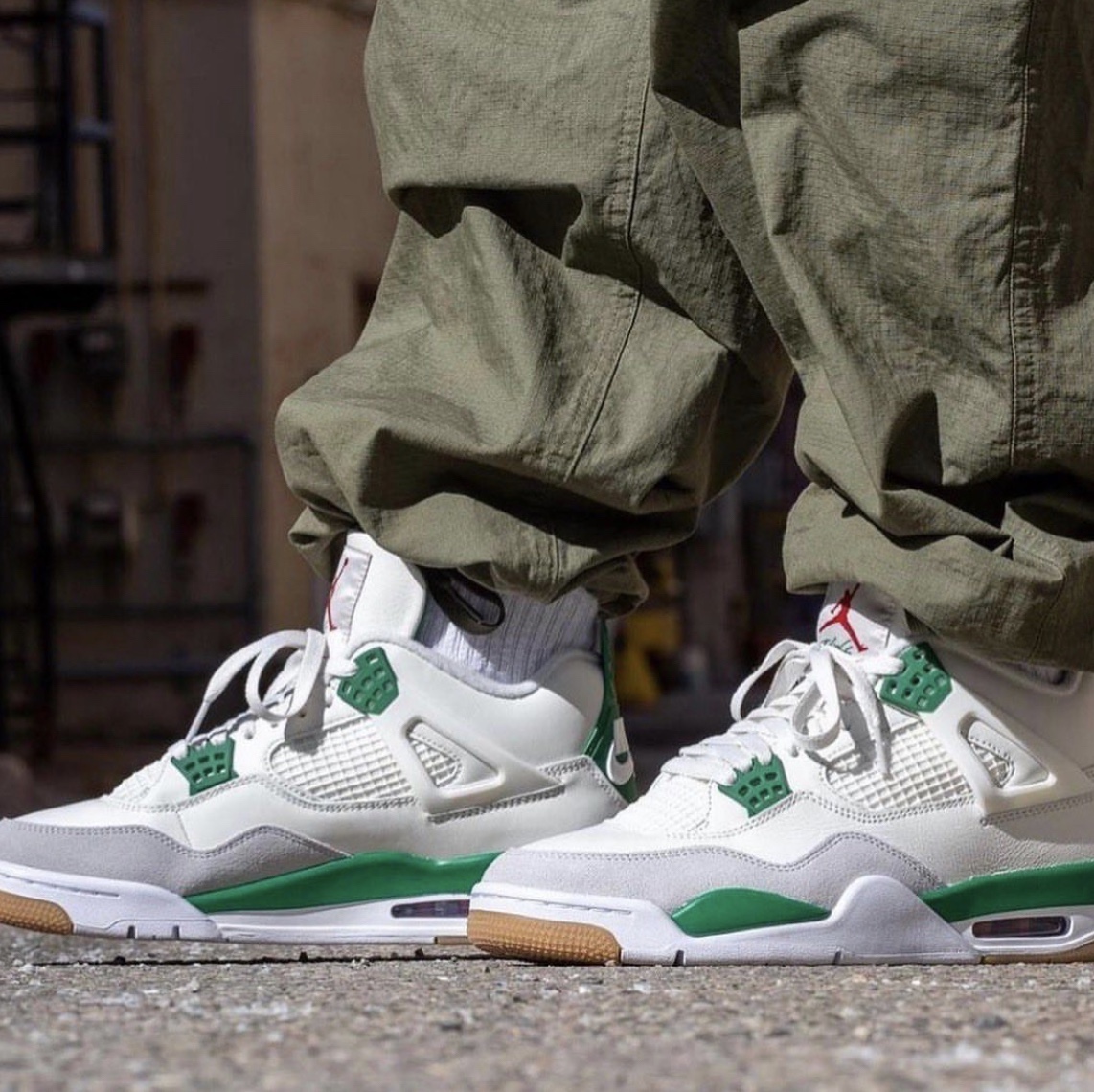 Jordan 4 x Nike SB Retro SP Pine Green 착용 스타일 - 4