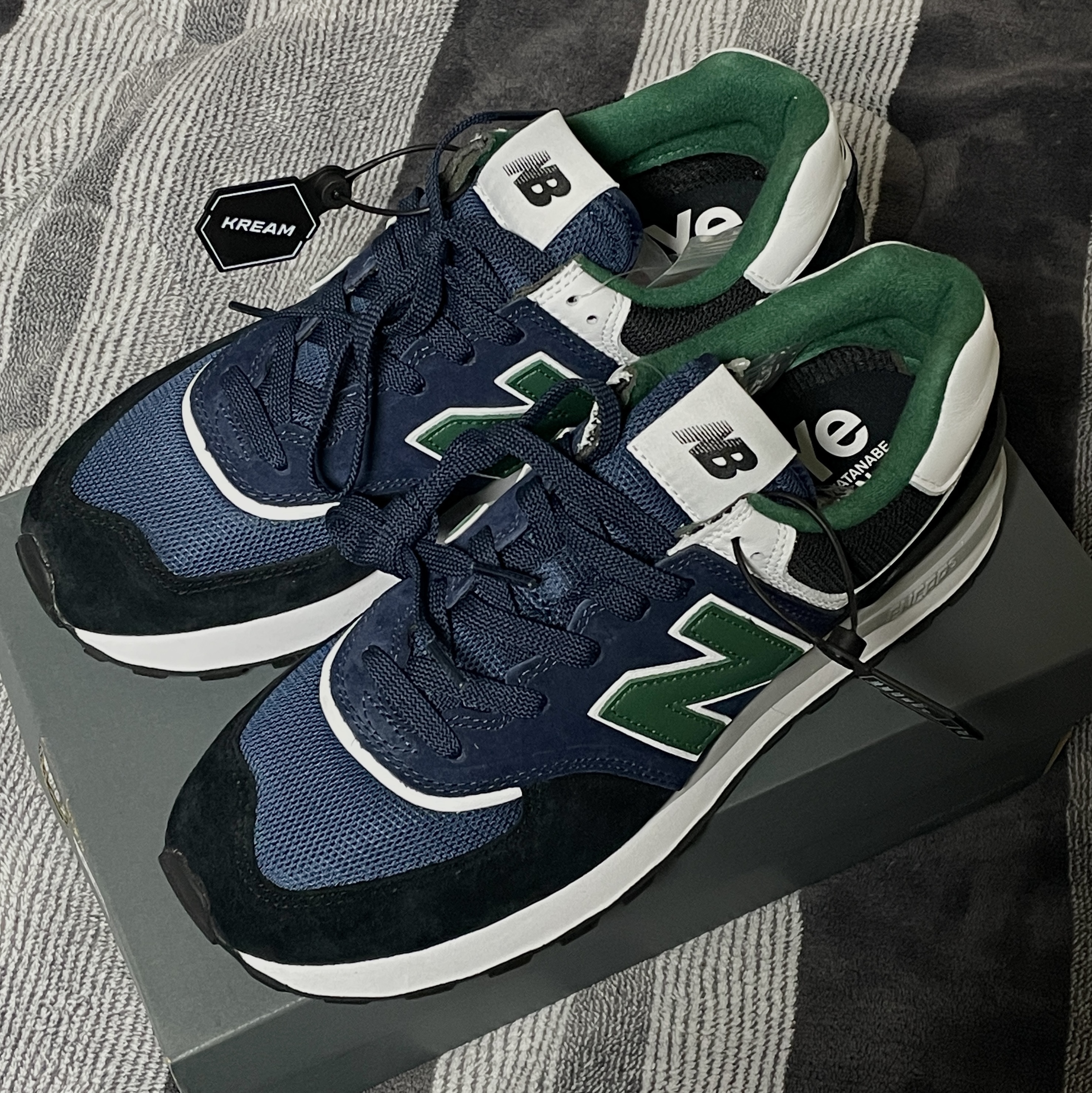 New Balance x Comme des Garcons Junya Watanabe Man 574 Legacy Navy Black 착용 스타일