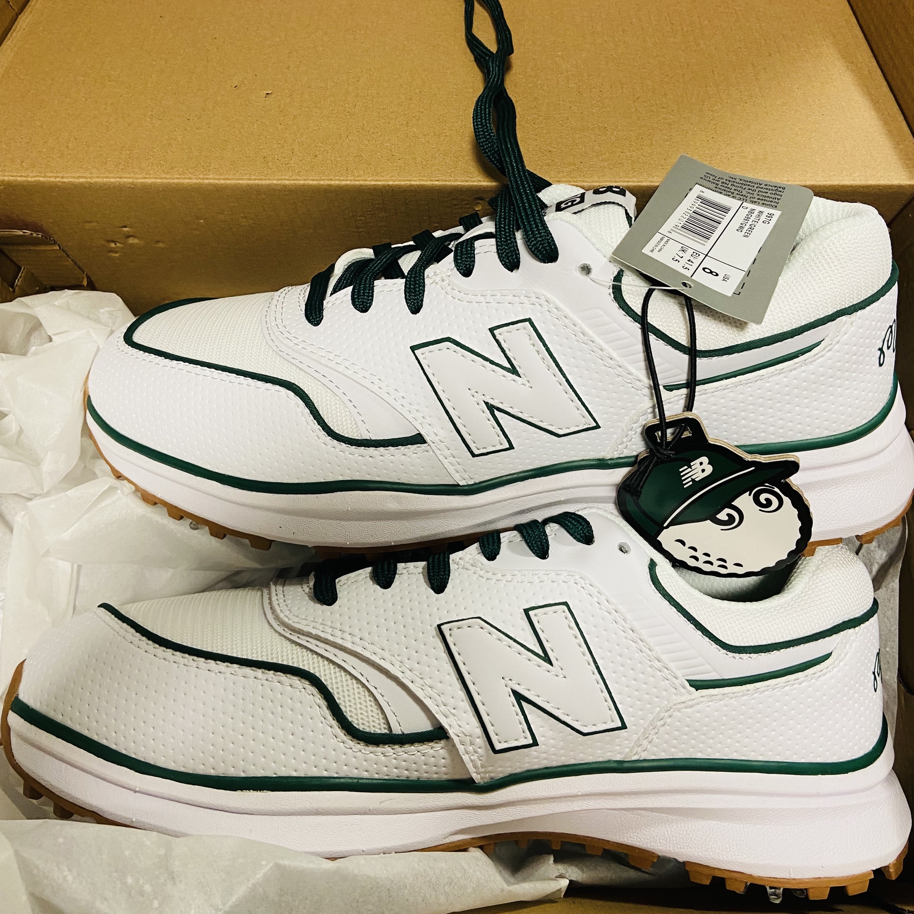 New Balance x Malbon 997 Golf White Green 착용 스타일