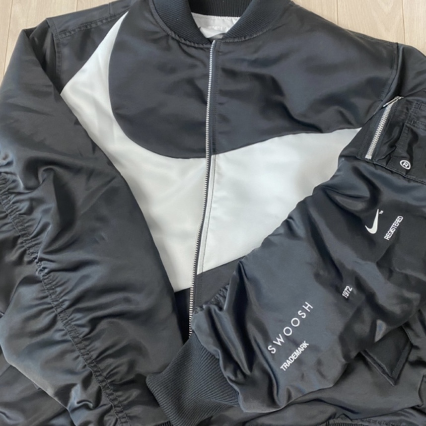 Nike NSW Swoosh Therma-Fit Bomber Black - Asia 착용 스타일