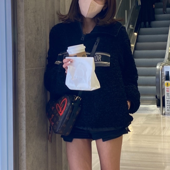 (W) Dior Half Sleeved Hooded Anorak Technical Taffeta Jacquard with Toile de Jouy Motif Hazelnut 착용 스타일 - 3