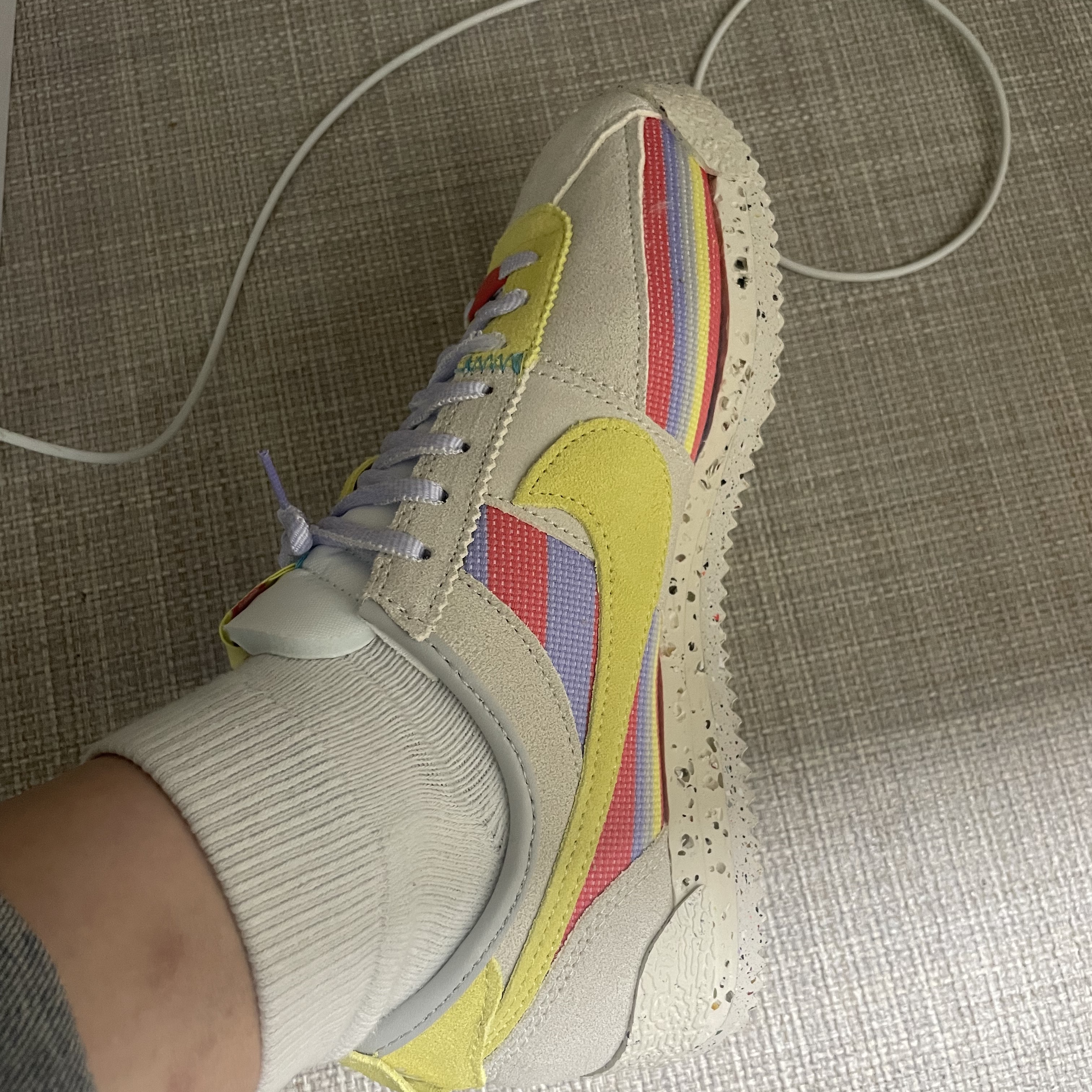 Nike x Union Cortez SP Lemon Frost 착용 스타일 - 1