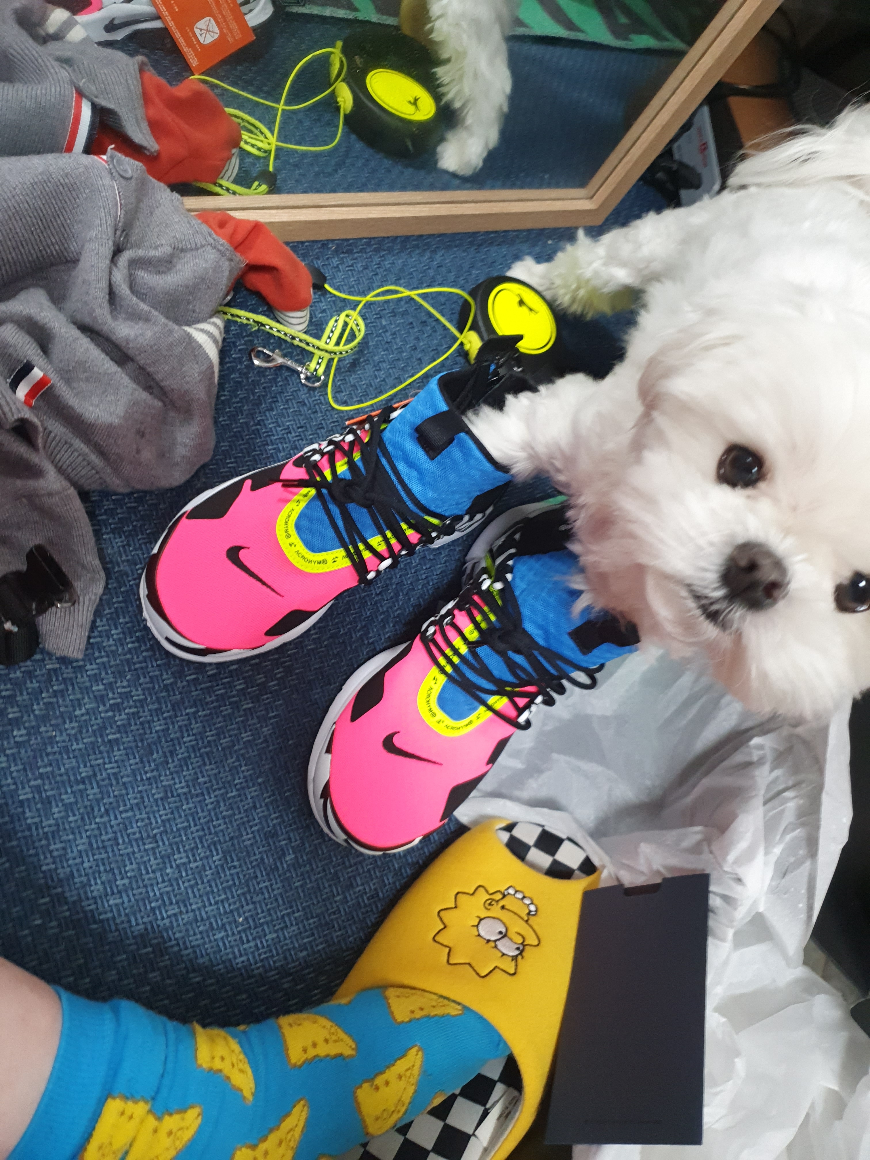 Nike x Acronym Air Presto Mid Racer Pink 착용 스타일