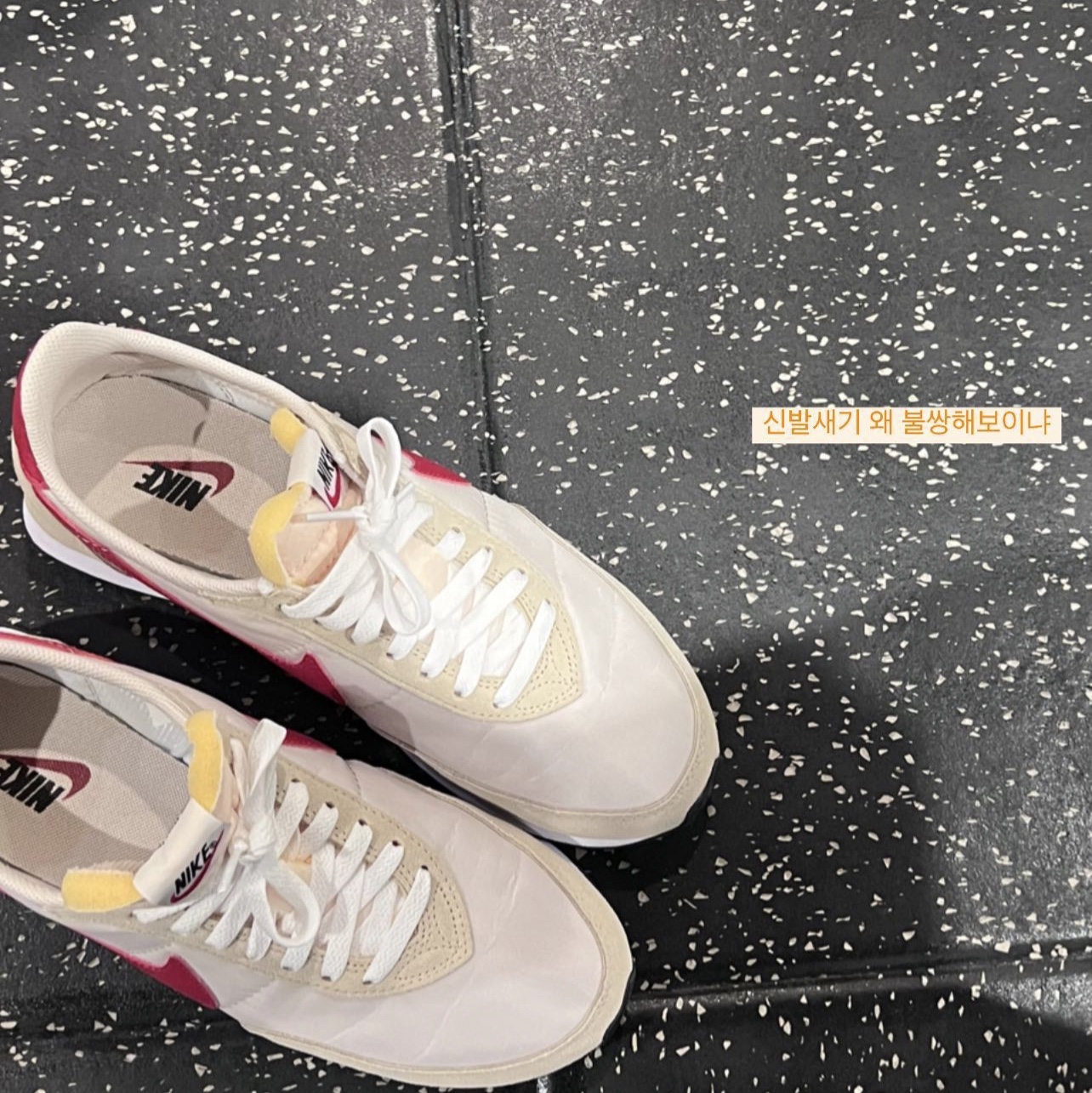 (W) Nike Waffle Trainer 2 Rattan Gym Red 착용 스타일