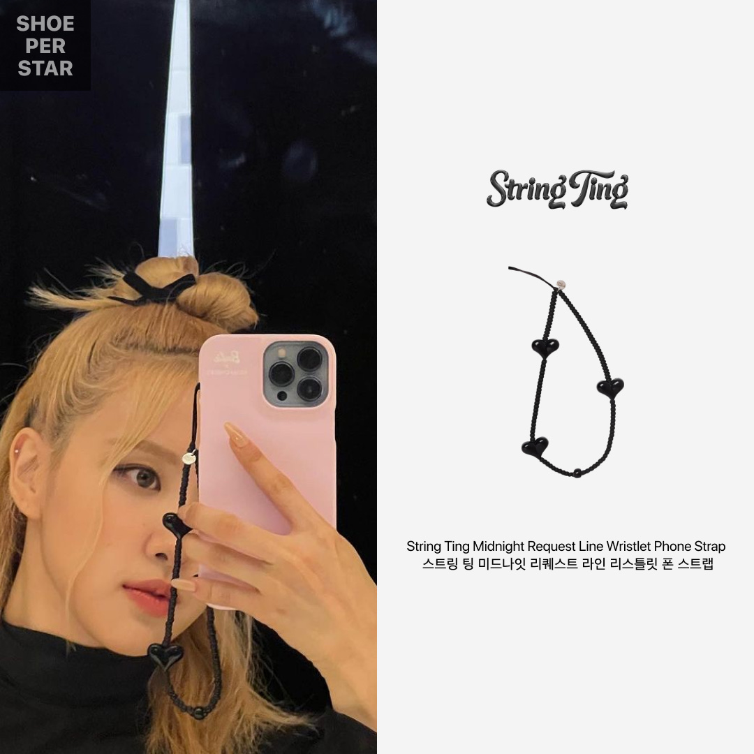 String Ting Midnight Request Line Wristlet Phone Strap, String Ting Around The Pearl'd In 80 Days Wristlet Phone Strap 착용 스타일 - 1