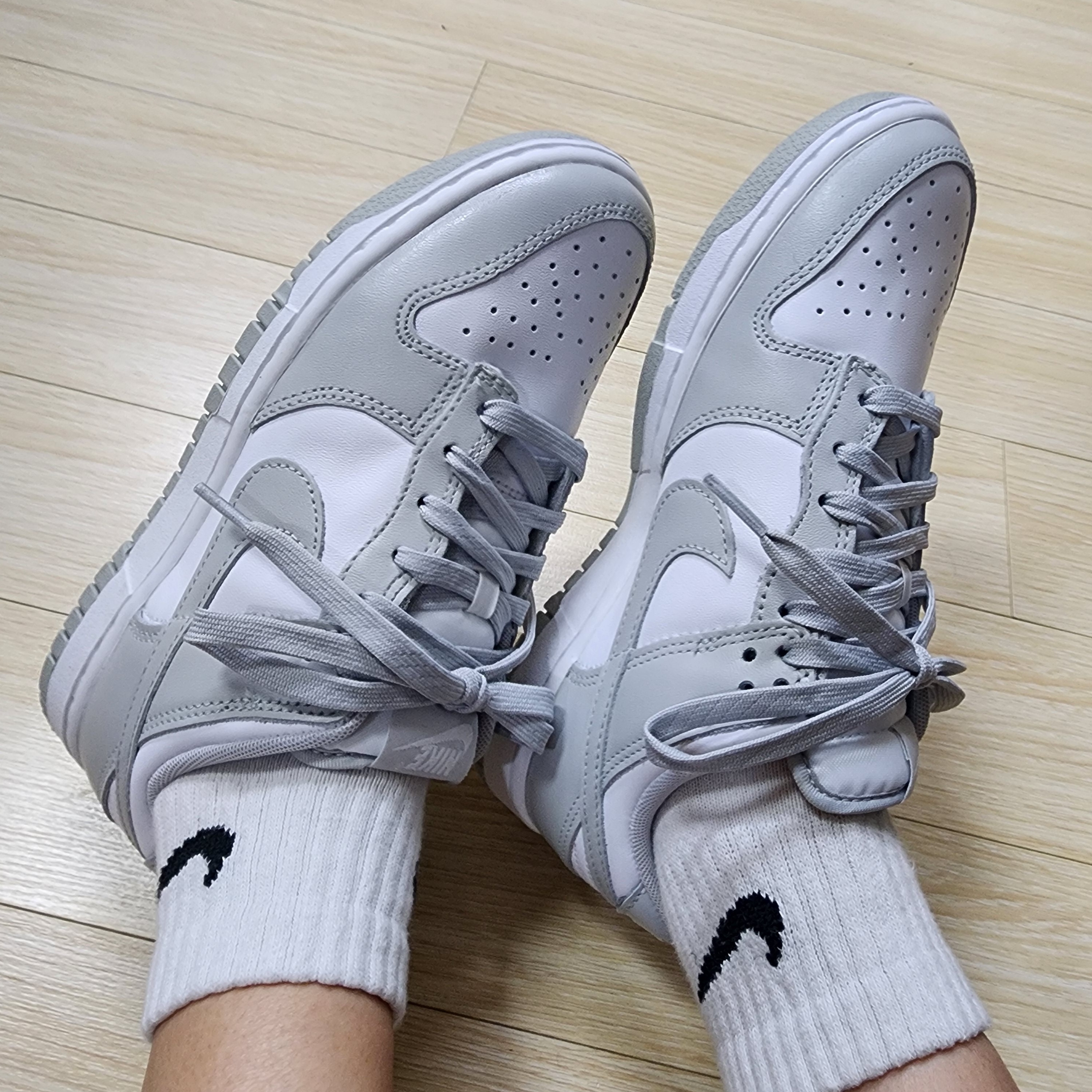 Nike Dunk Low Retro Grey Fog 착용 스타일 - 2