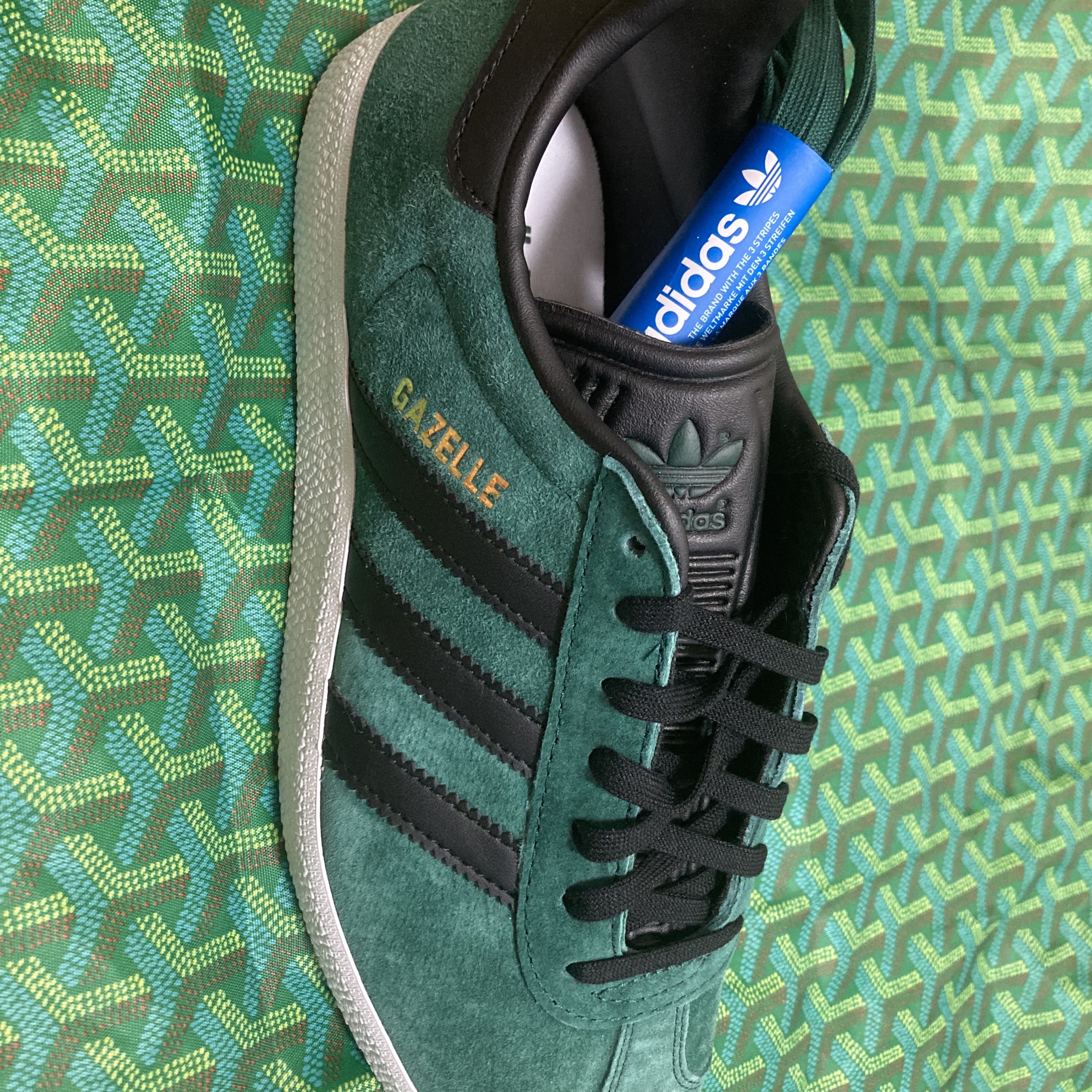Adidas Gazelle Collegiate Green 착용 스타일