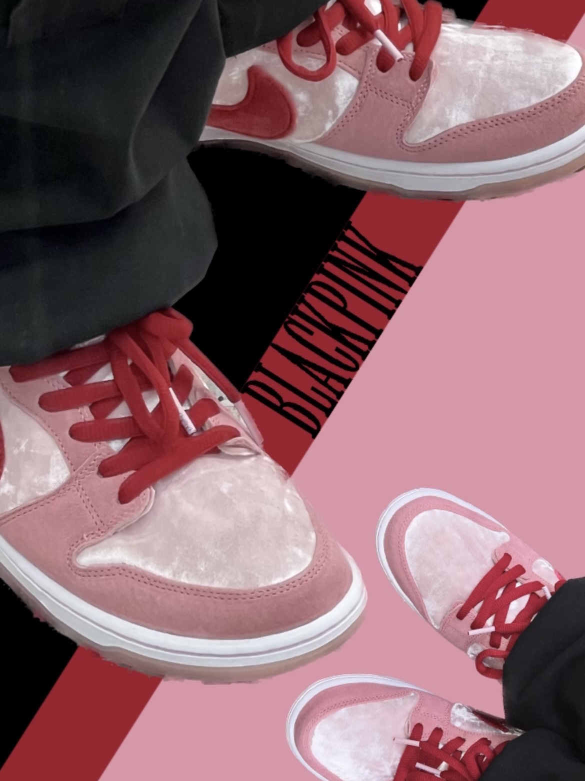 Nike x StrangeLove SB Dunk Low Pink (Regular Box) 착용 스타일