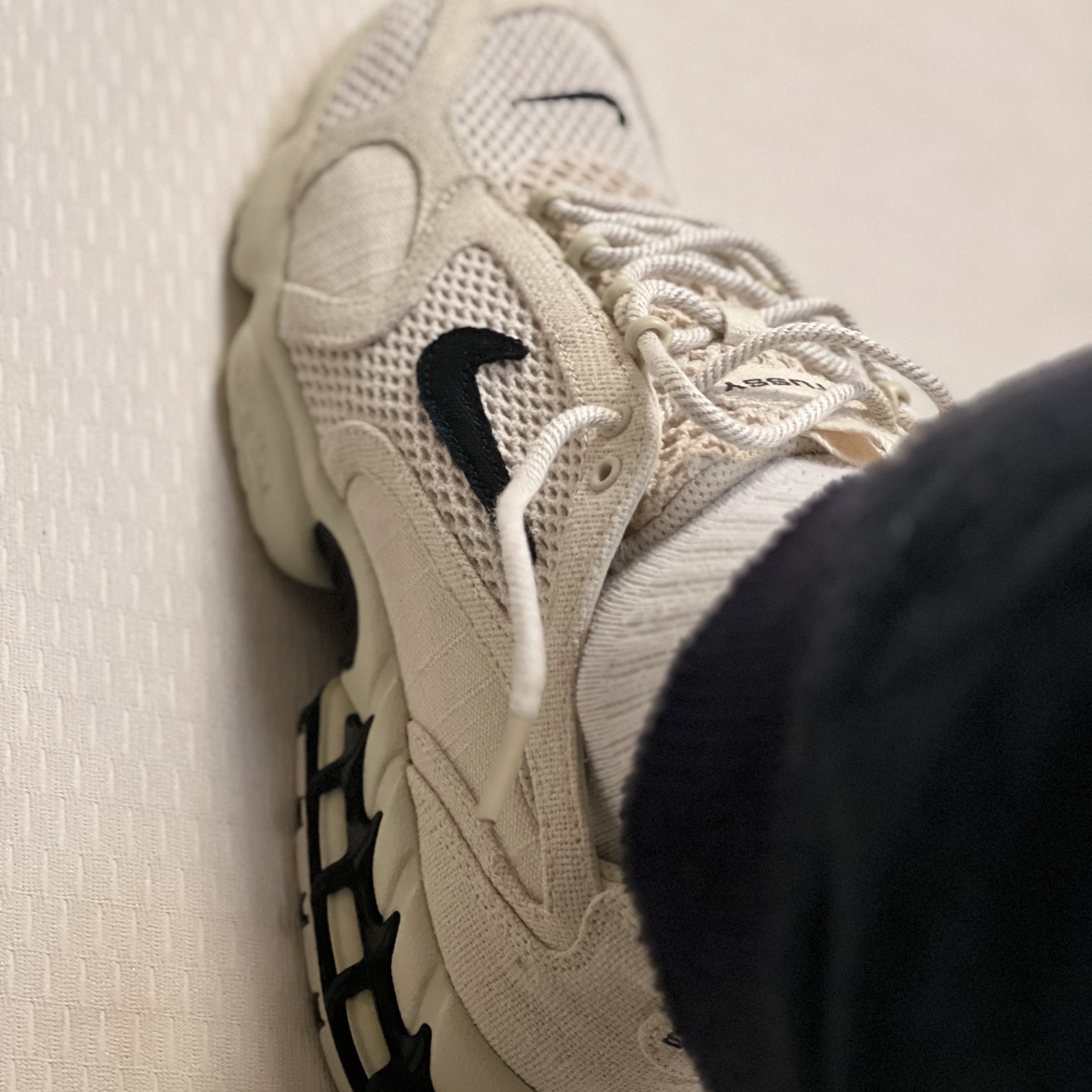 Nike x Stussy Air Zoom Spiridon Cage 2 Fossil 착용 스타일