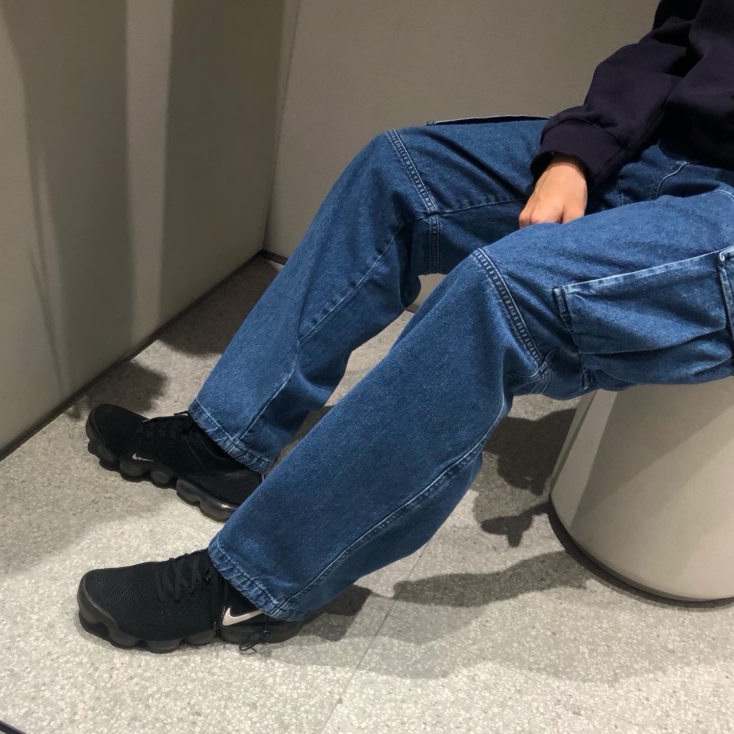 Nike Air VaporMax Flyknit 2 Black White 착용 스타일