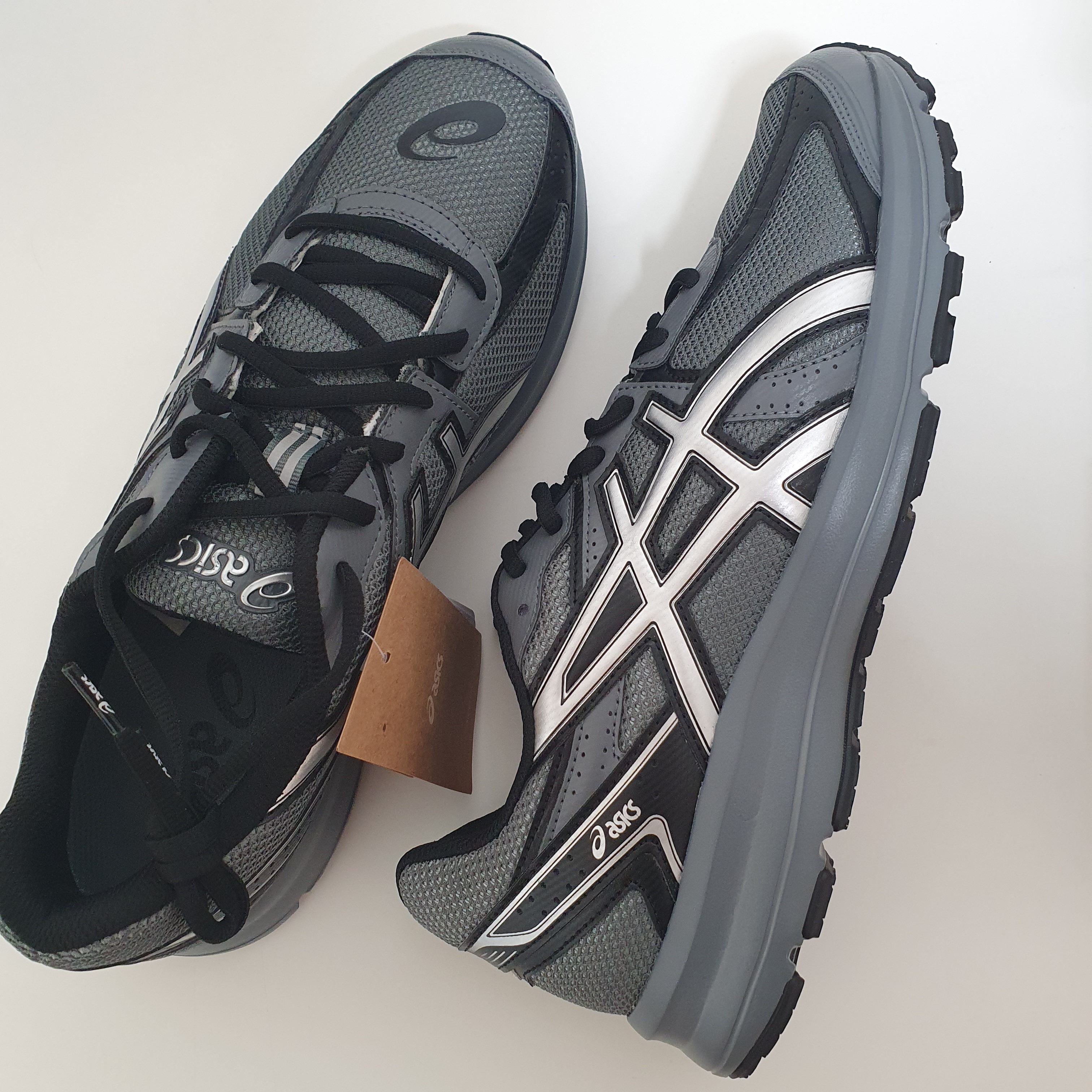 Asics Jog 100 S Steel Grey - 2E Wide 착용 스타일 - 1