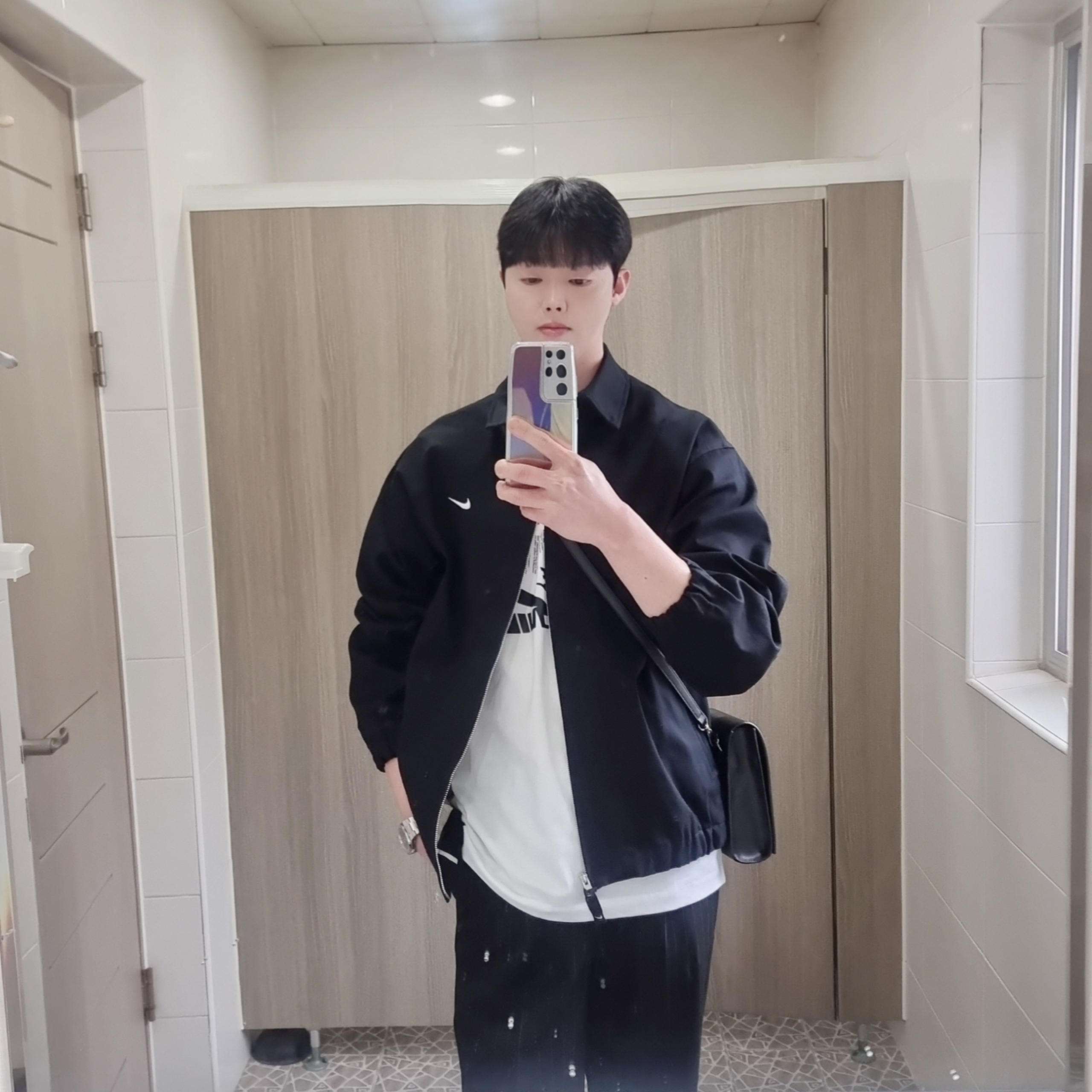 Nike SB Lightweight Skateboarding Jacket Black - Asia 착용 스타일