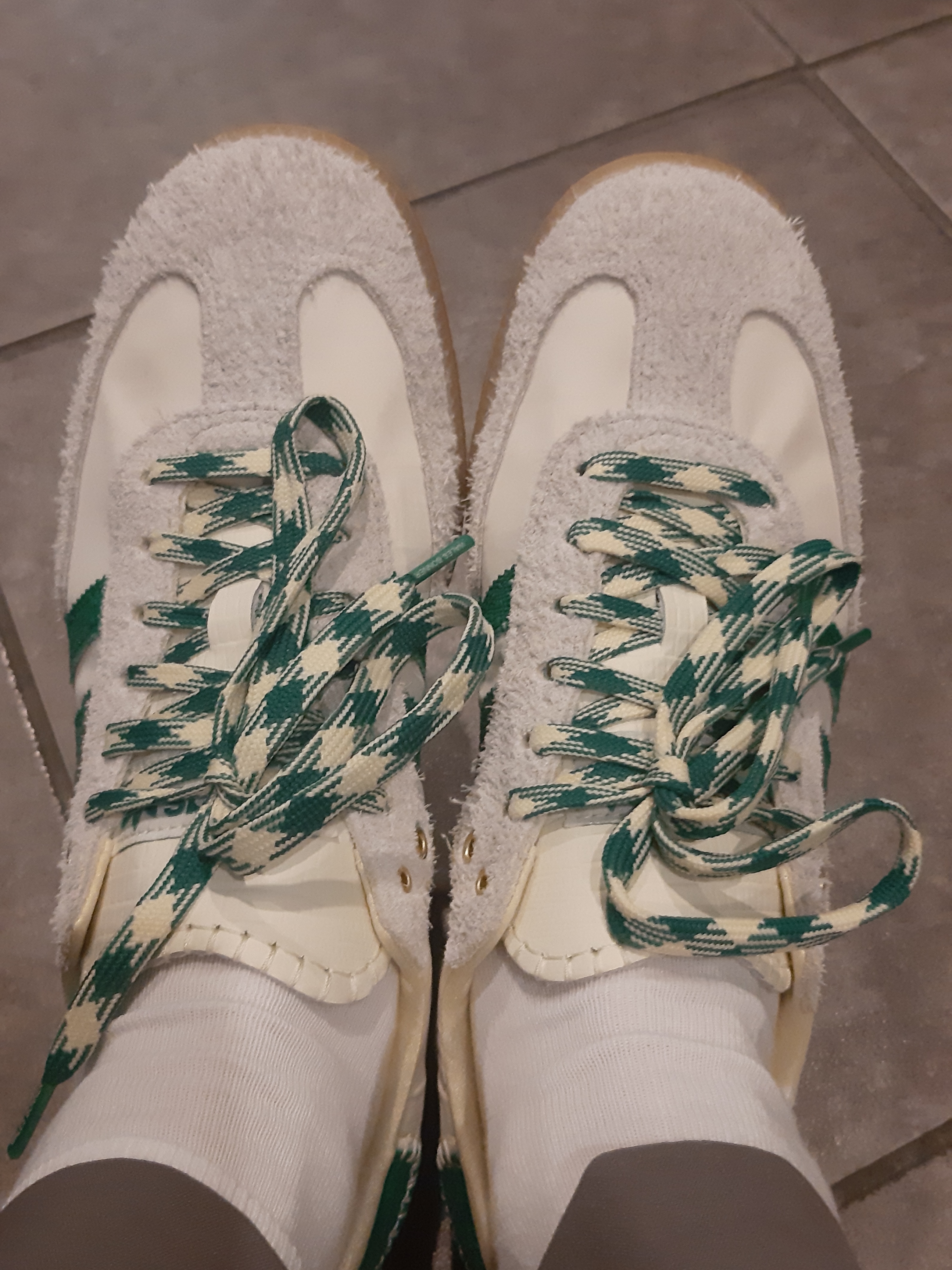 Adidas x Wales Bonner Samba Cream Green 착용 스타일