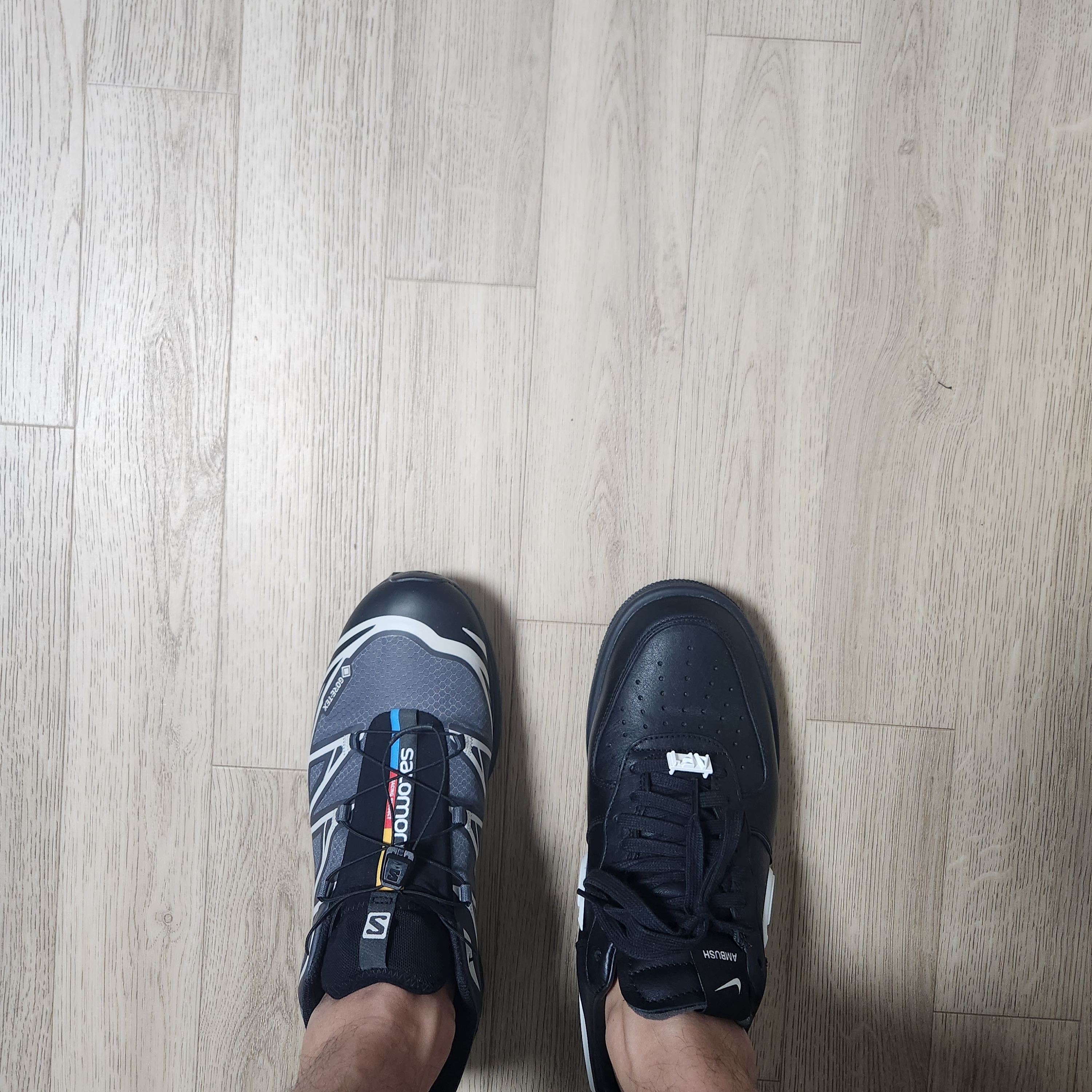Salomon XT-6 Gore-Tex Black Ebony 착용 스타일
