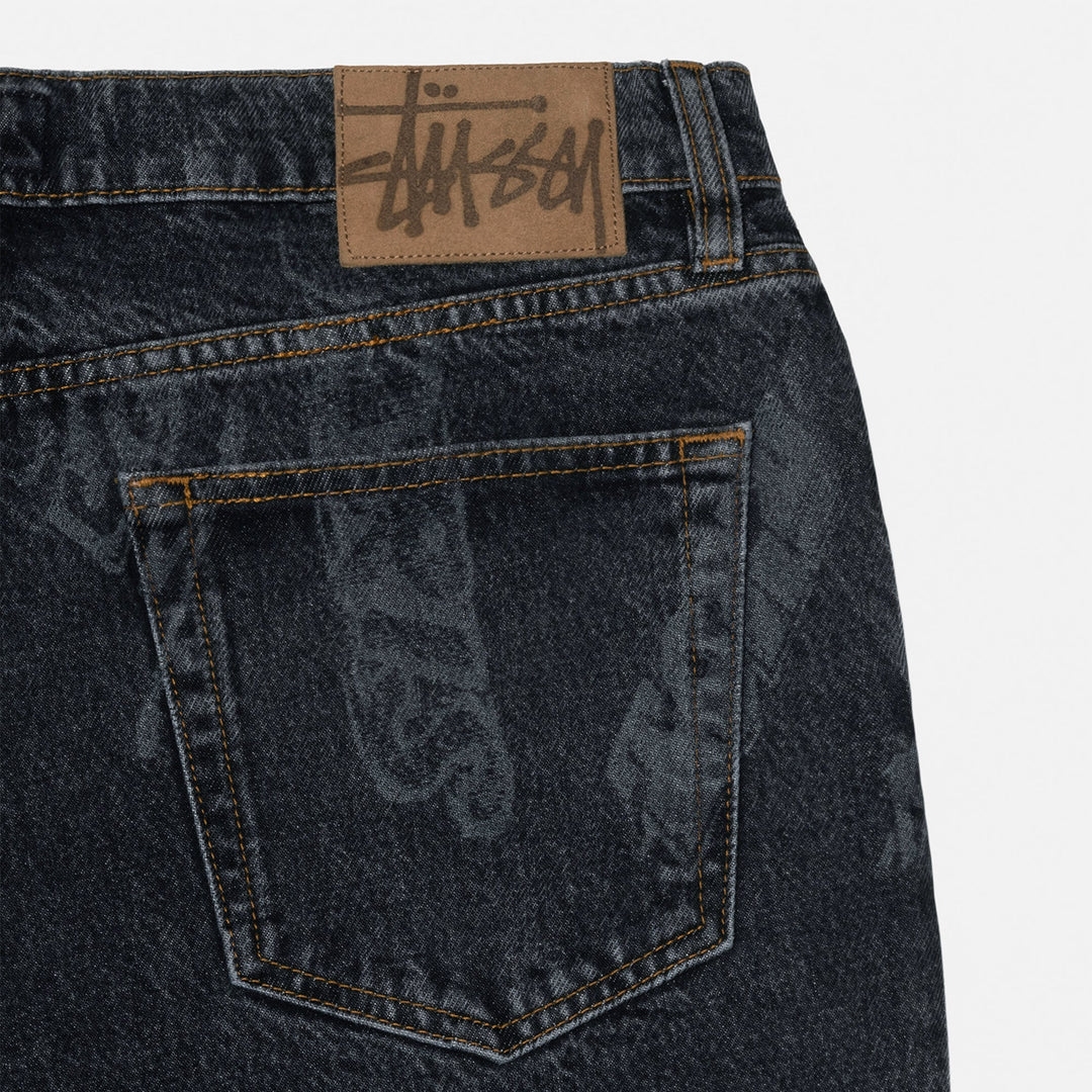 Stussy Worldwide Big OL' Jeans Black 착용 스타일