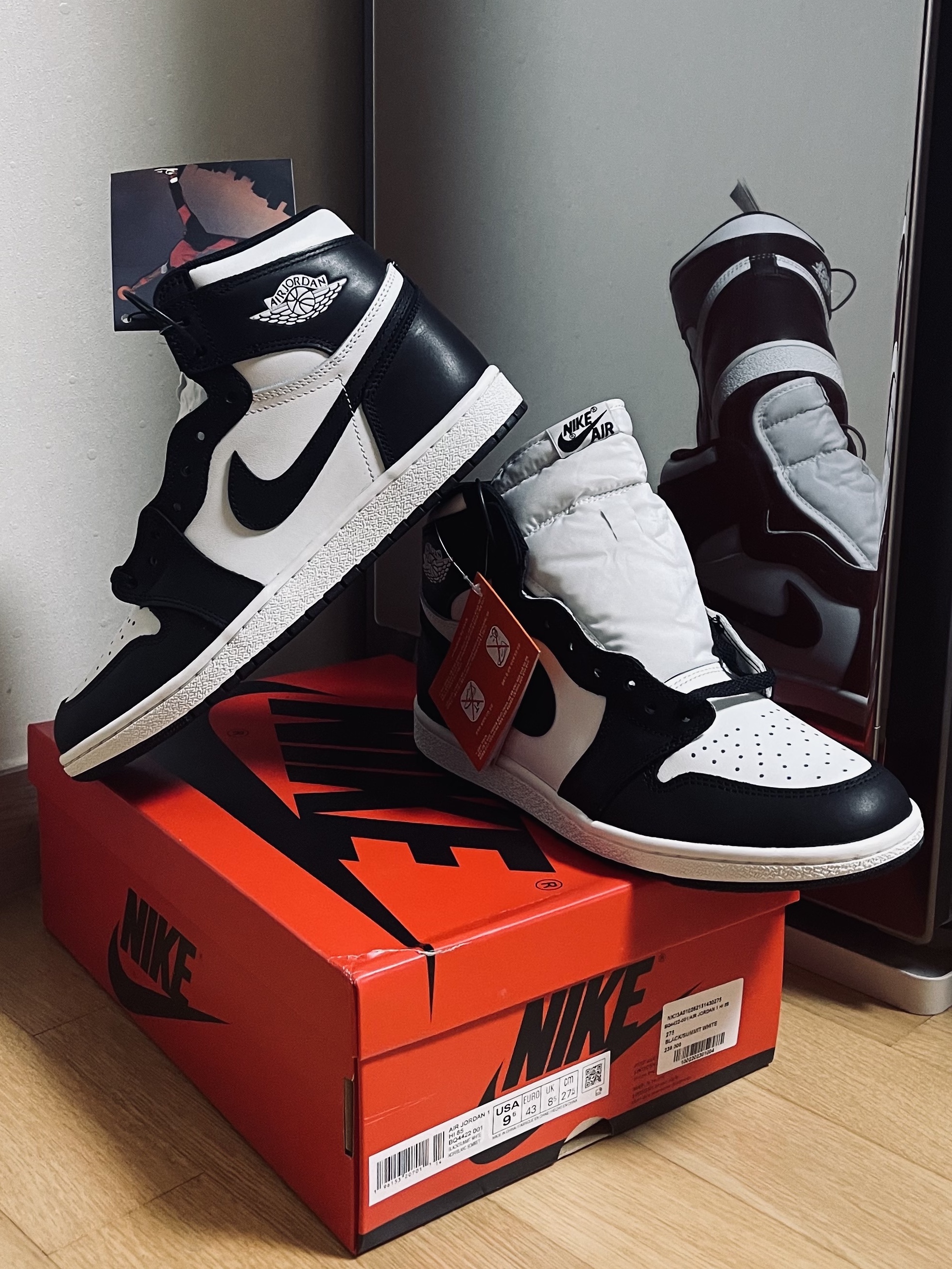 Jordan 1 High 85 Black White 착용 스타일