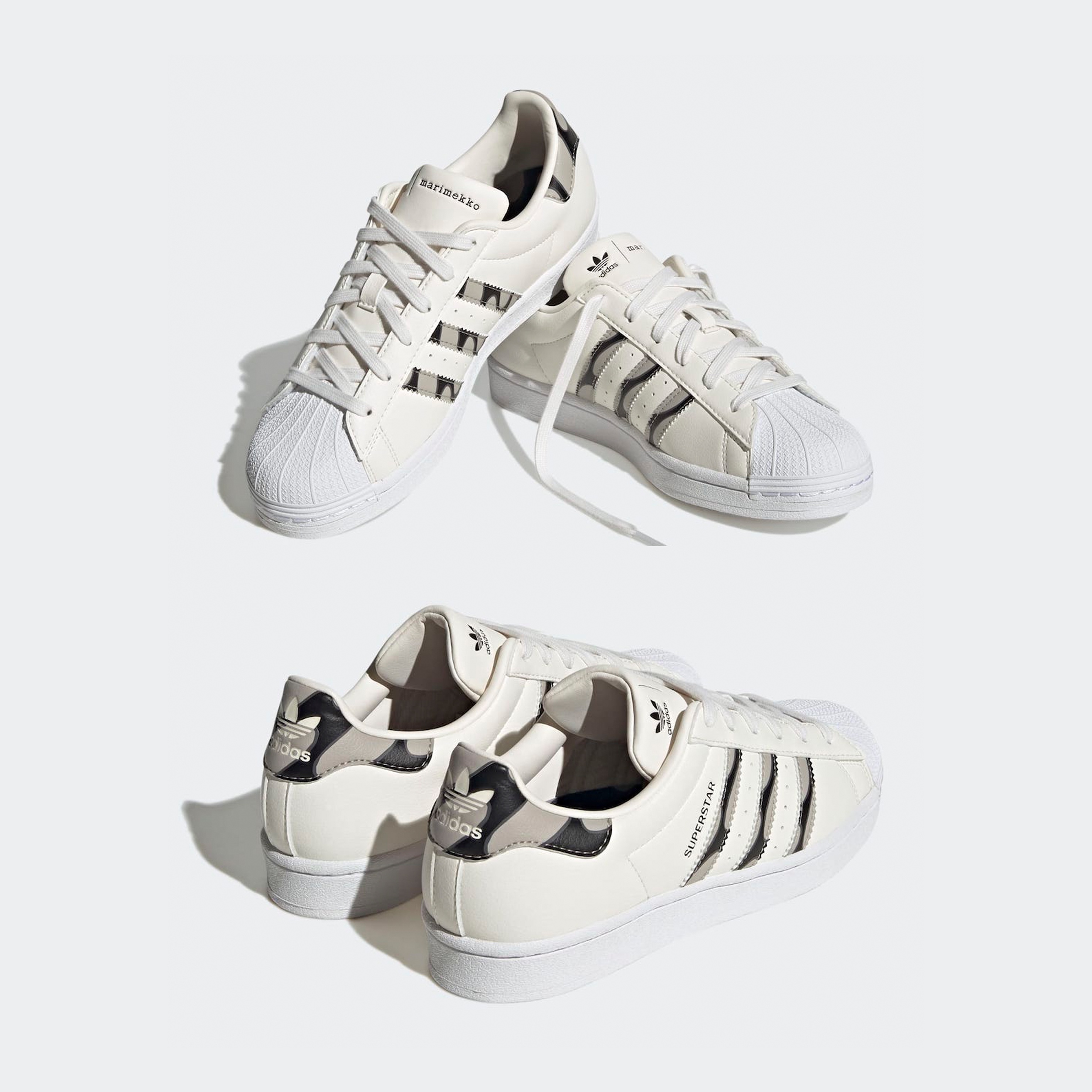 Adidas Superstar White Black, Adidas Superstar Core Black White 착용 스타일 - 2