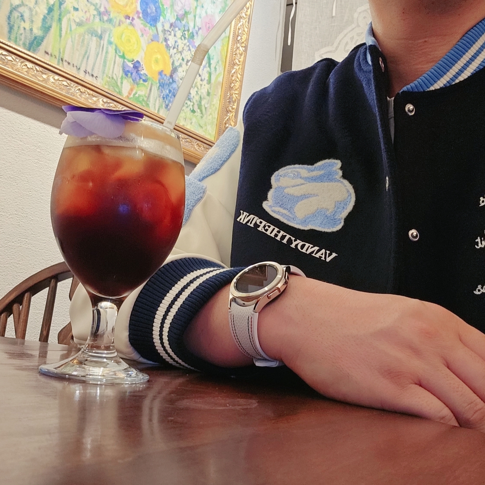 Vandy The Pink Rabbit Varsity Jacket, Samsung Galaxy Watch4 Classic Thom Browne Edition (Korean Ver.) 착용 스타일