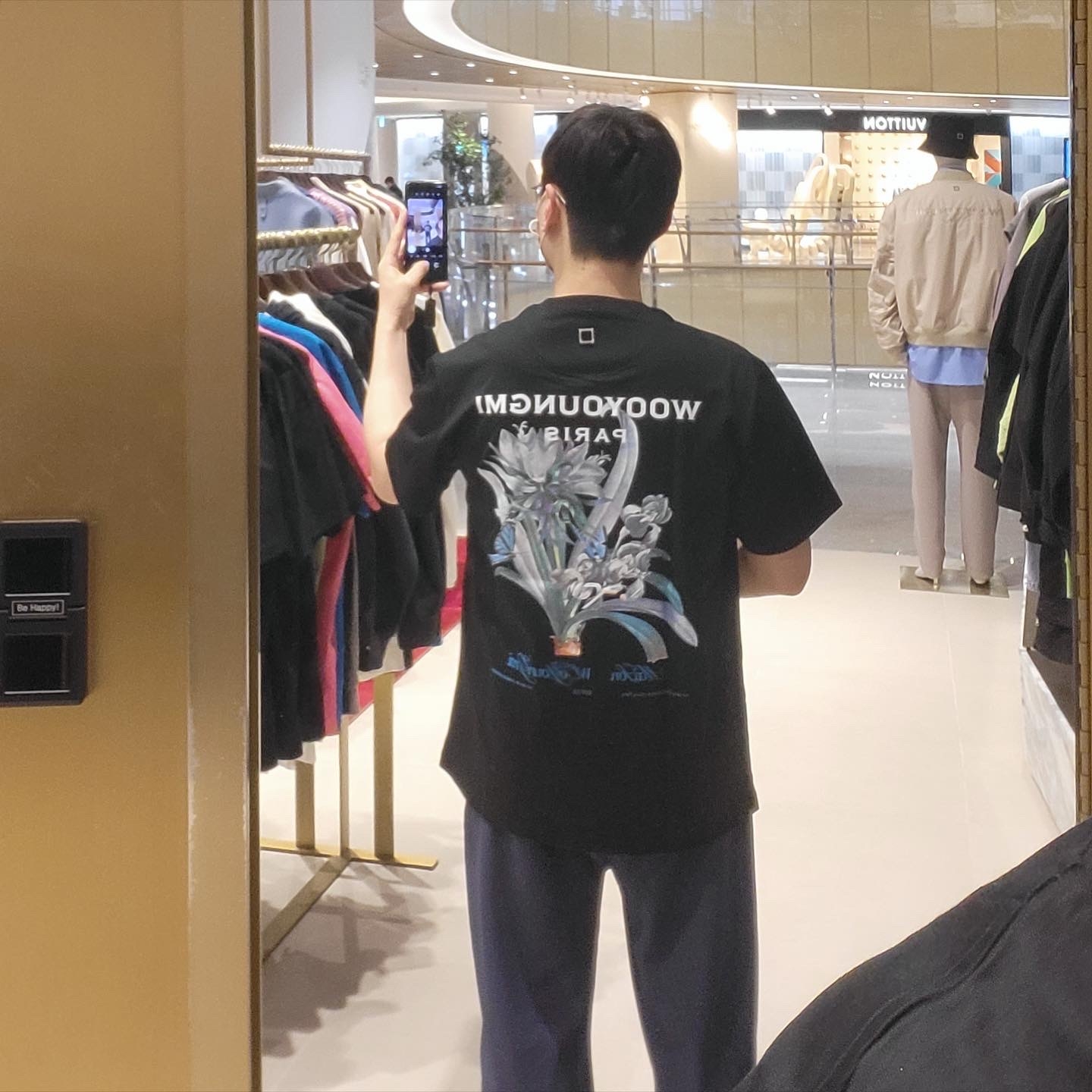 Wooyoungmi Flower Print Sweatshirt Black - 23SS, Jordan 3 Retro OG Black Cement 2018 착용 스타일 - 3