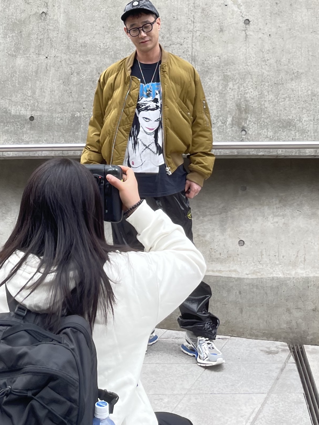 Balenciaga X-Pander Sneakers Blue Silver, Supreme x Stone Island New Silk Light Pants Black - 19SS 착용 스타일 - 1
