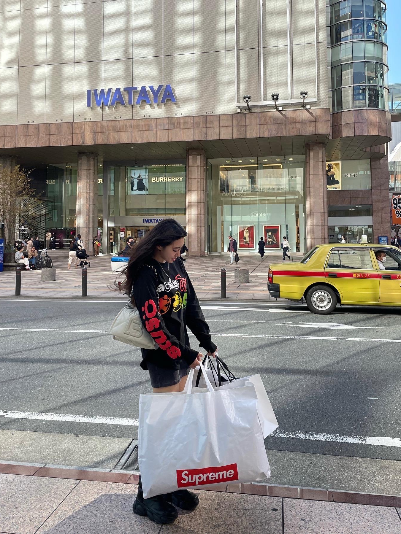 Stussy x Cactus Plant Flea Market Sport LS T-Shirt Black 착용 스타일 - 3