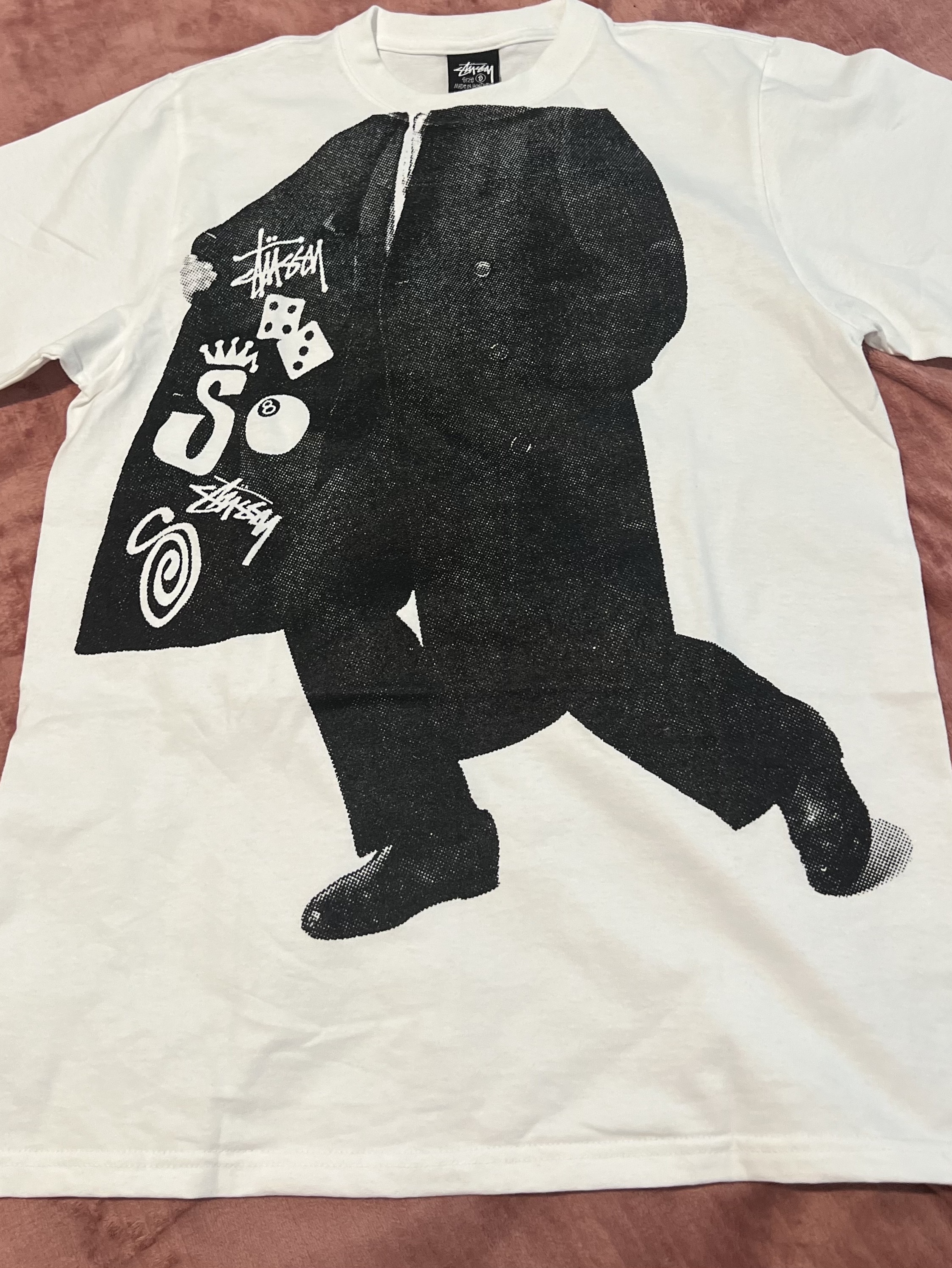 Stussy Whatchu Need T-Shirt White 착용 스타일 - 1