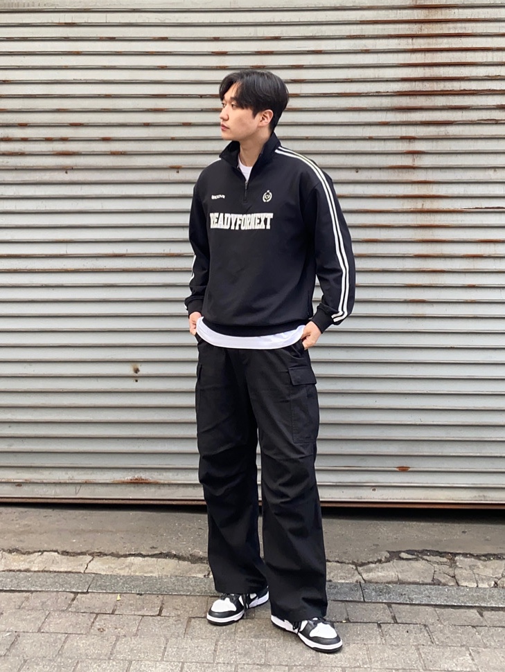 Nike Dunk Low Retro Black 착용 스타일 - 1
