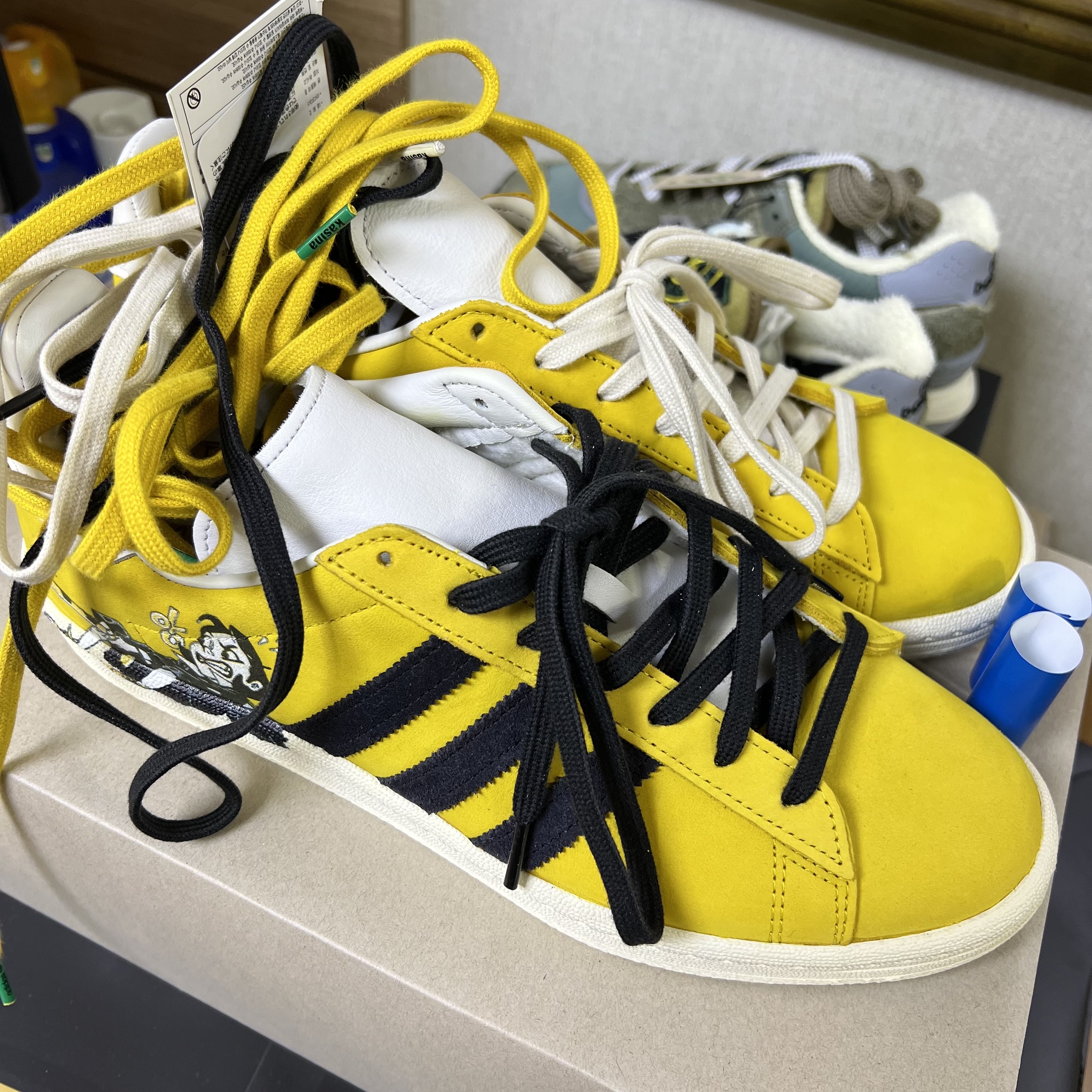 Adidas x Kasina x Kim Jung Gi Campus Hazy Yellow (Special Package), Adidas x Kasina x Kim Jung Gi Campus Hazy Yellow 착용 스타일 - 2