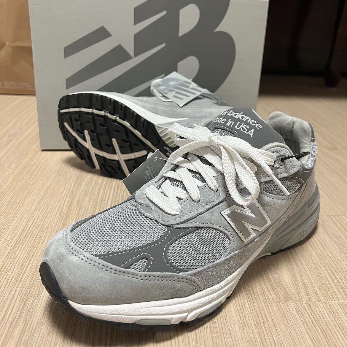 New Balance 993 Made in USA Grey - D Standard 착용 스타일