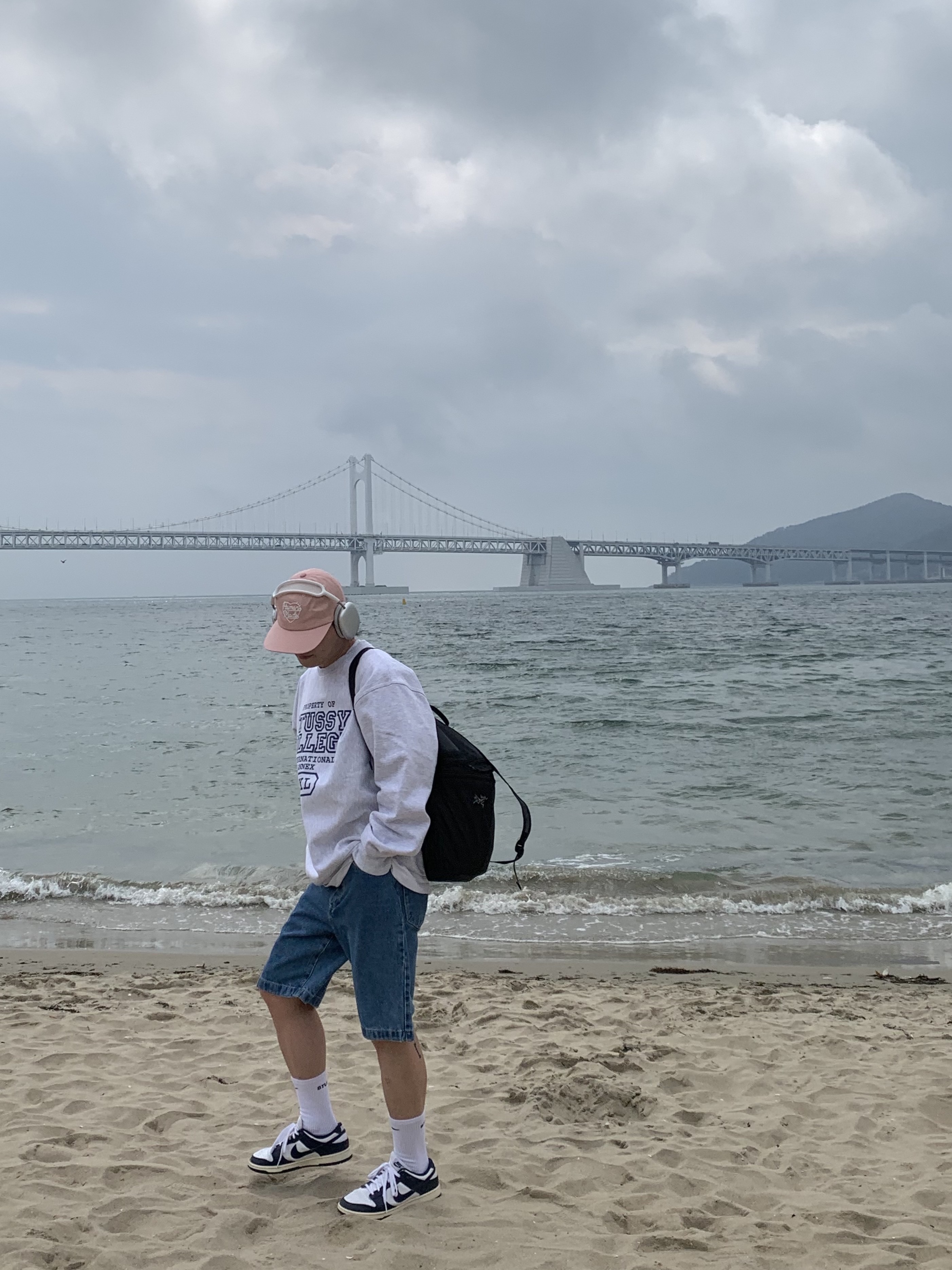 Human Made 6 Panel Denim Cap Indigo, Apple AirPods Max Lightning Silver (Korean Ver.) 착용 스타일 - 1