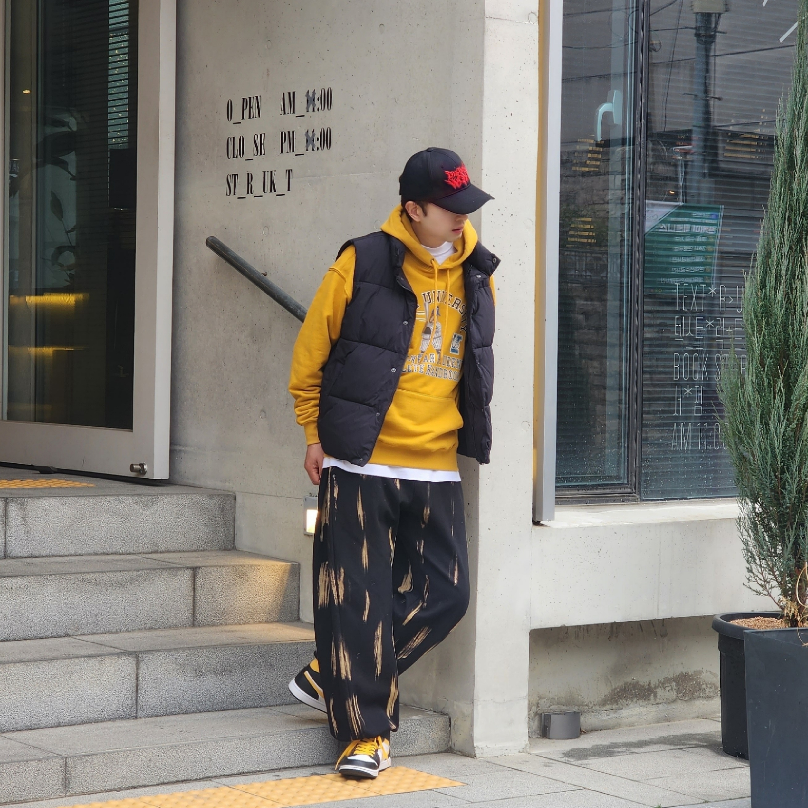 Jordan 1 Mid Pollen, (GS) Jordan 1 Mid Pollen 착용 스타일 - 1