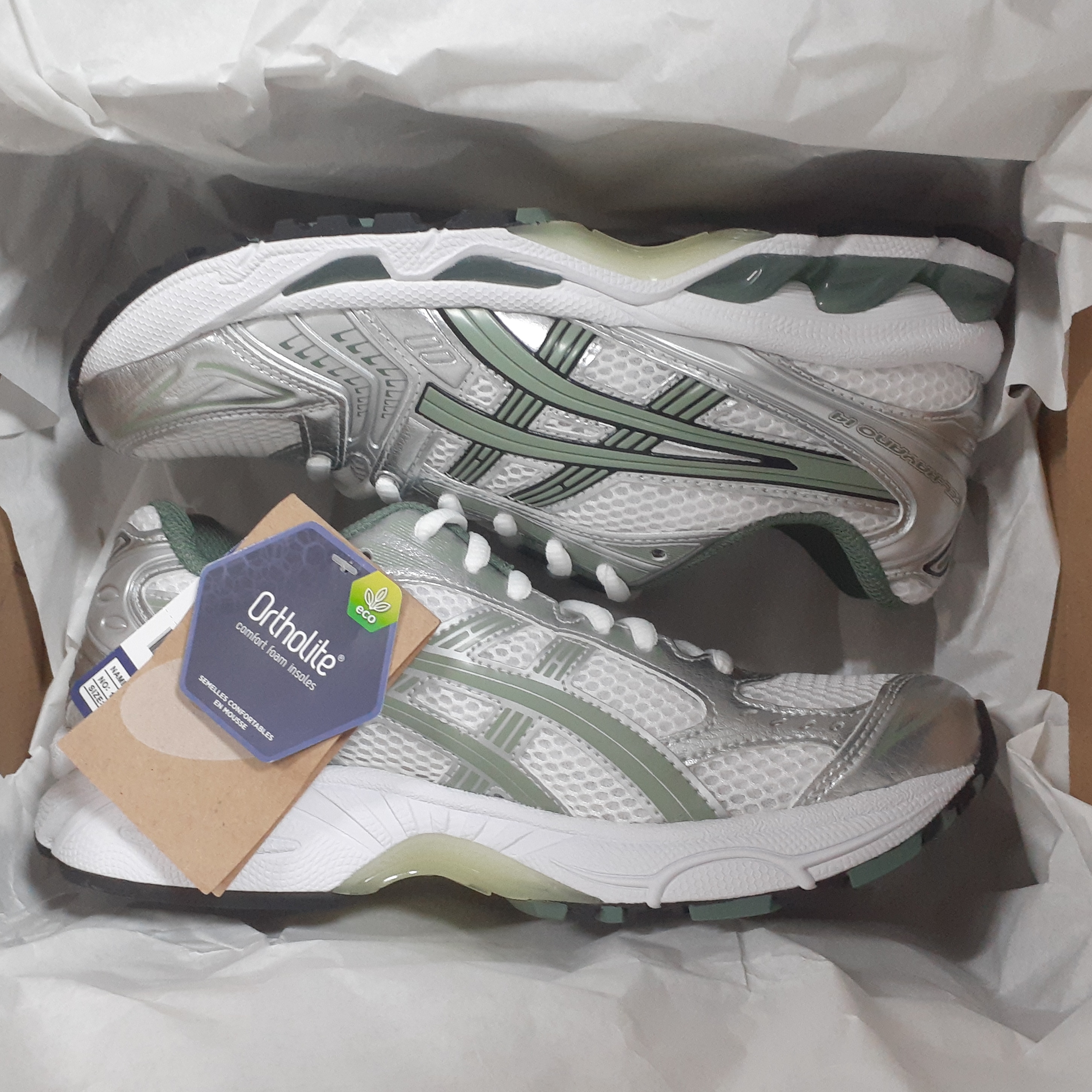 Asics Gel-Kayano 14 White Slate Grey 착용 스타일 - 2