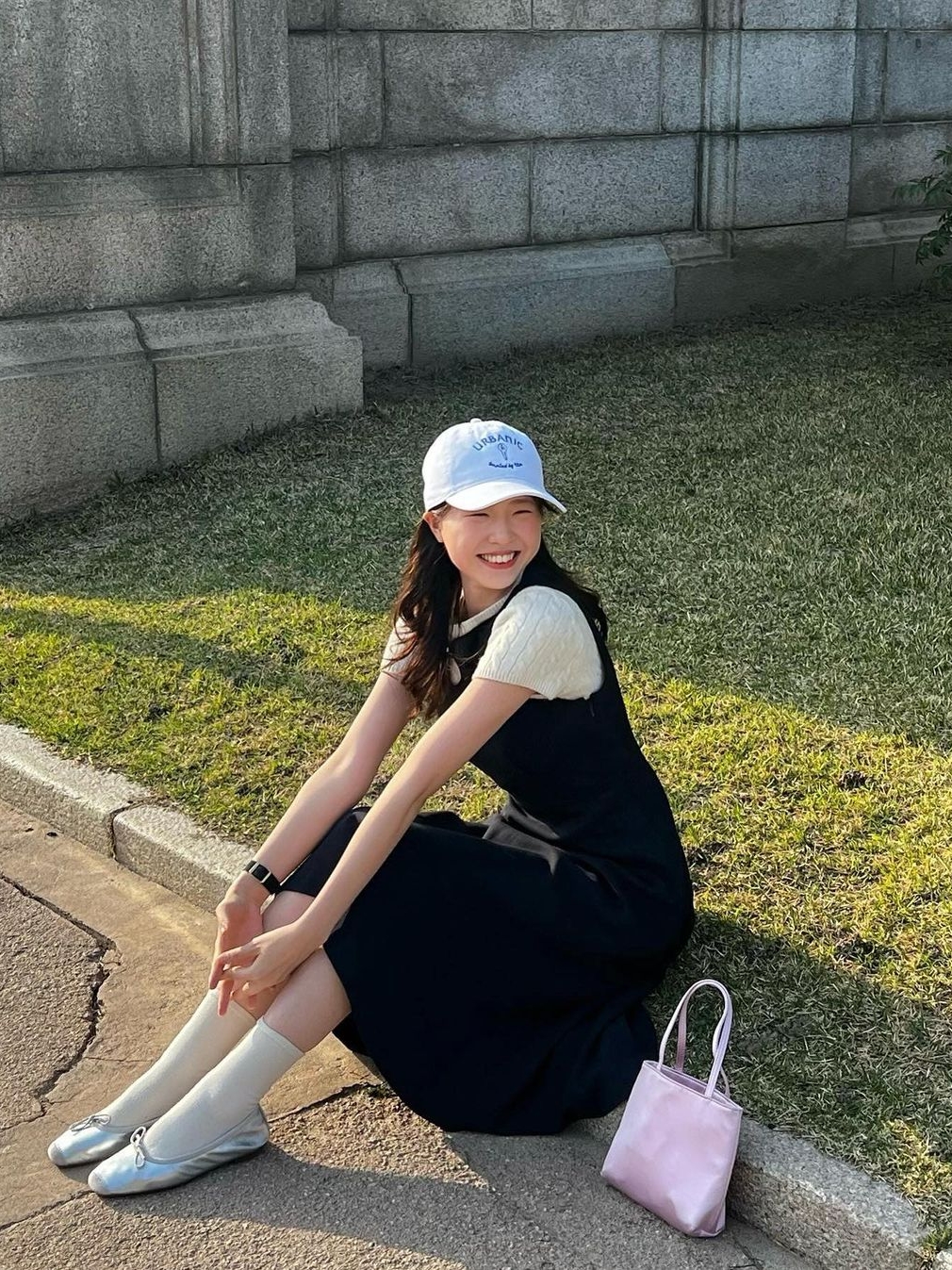 Hai Little Silk Bag Light Pink 착용 스타일 - 2