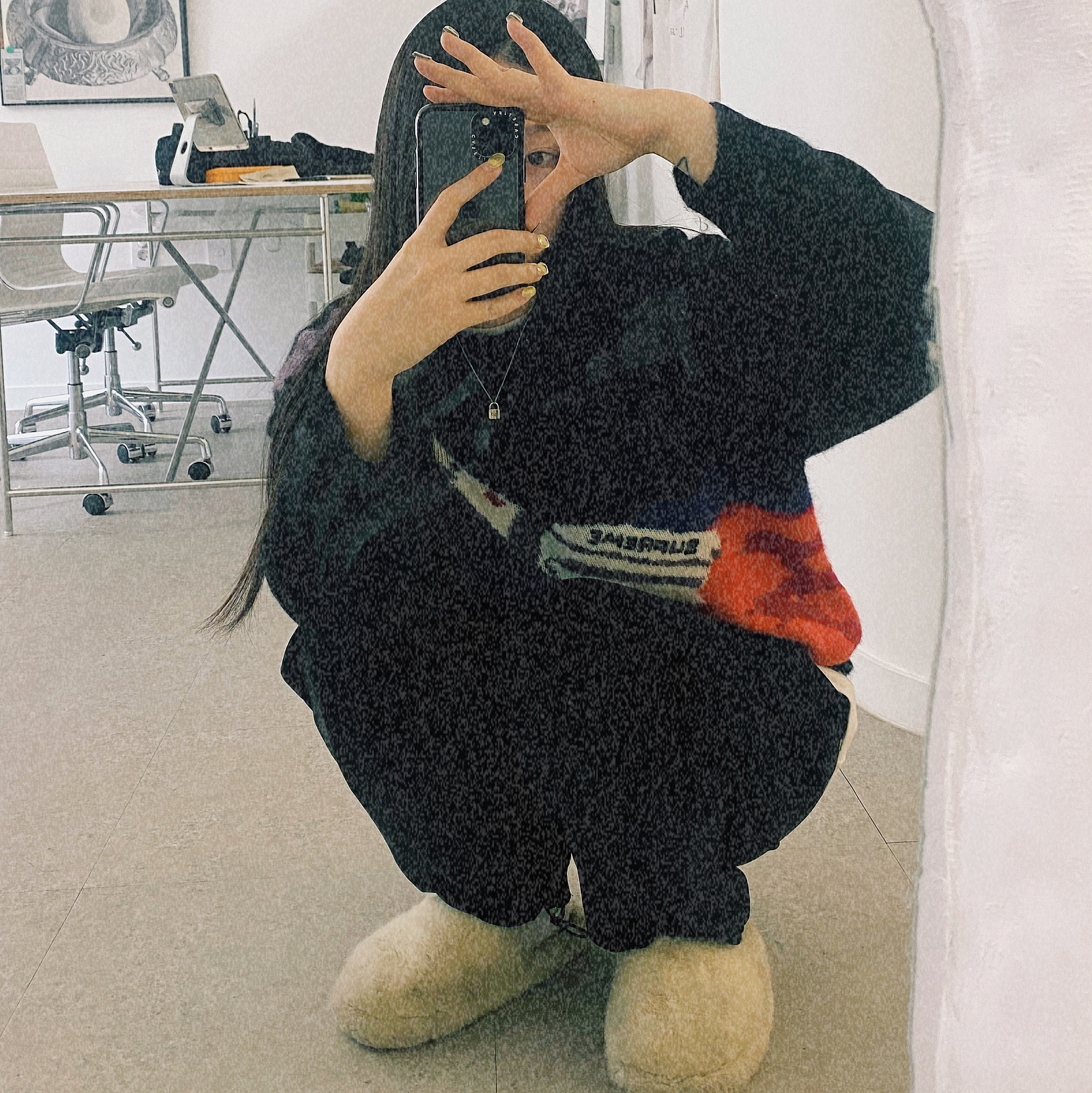Supreme Rocket Sweater Black - 22FW 착용 스타일