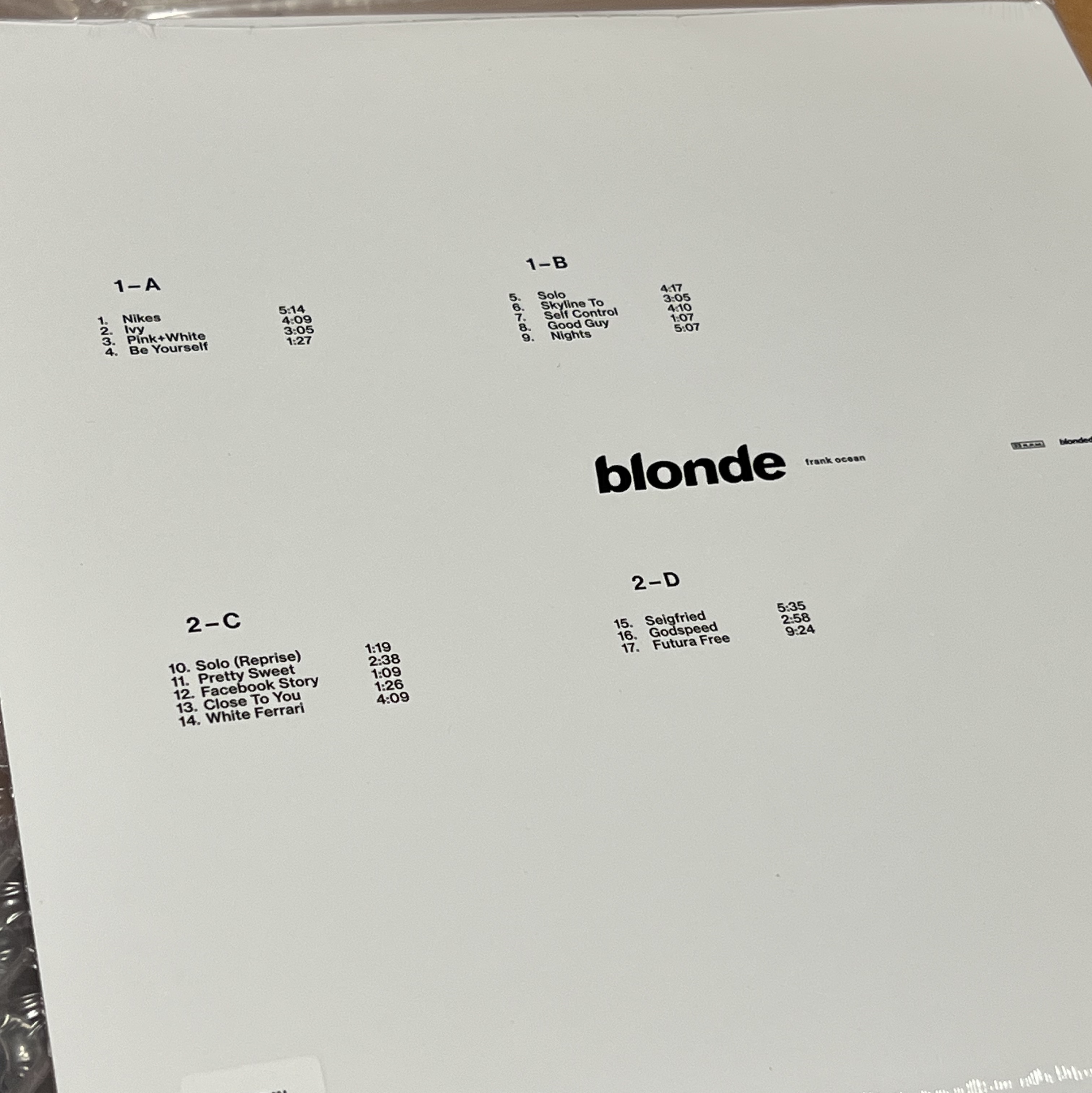 Frank Ocean Blonde Black (2LP) 착용 스타일 - 2