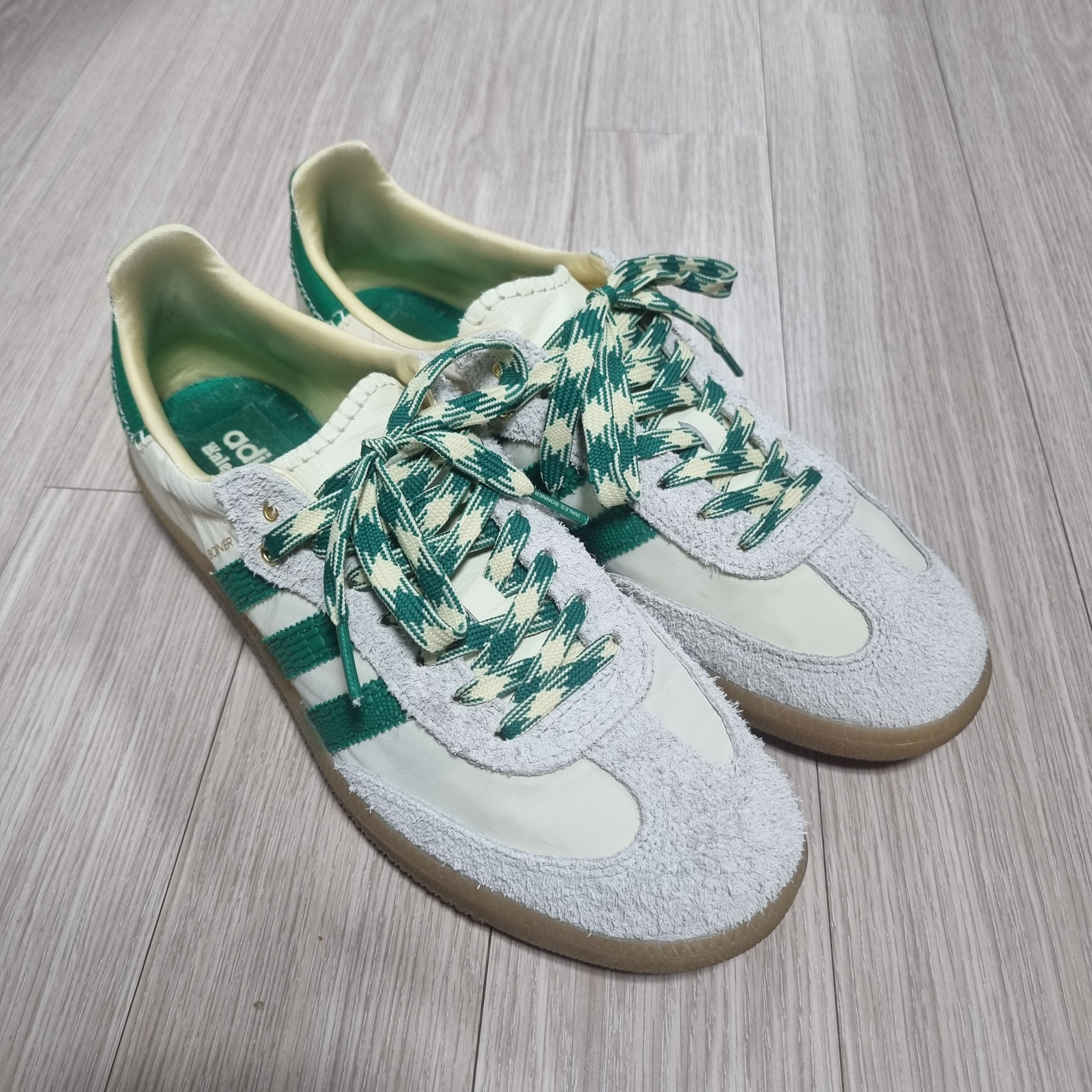 Adidas x Wales Bonner Samba Cream Green 착용 스타일