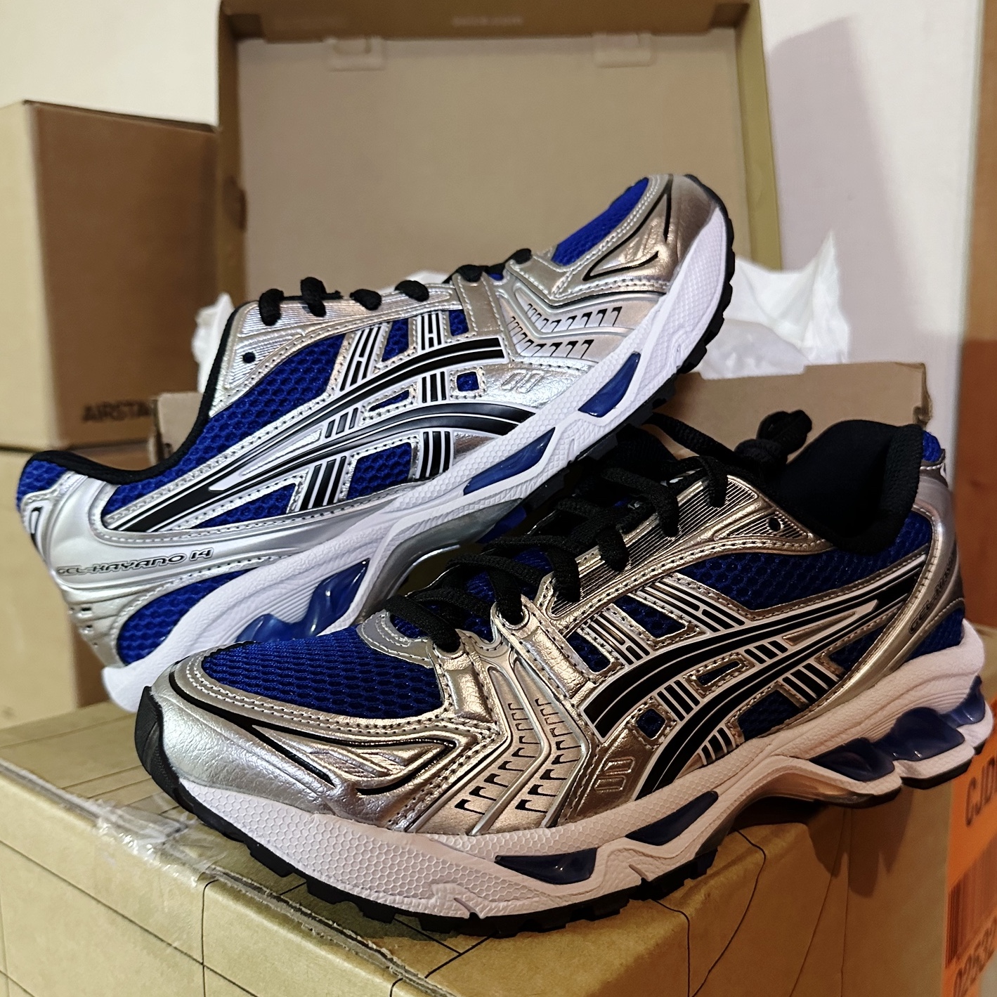 Asics Gel-Kayano 14 Monaco Blue Black 착용 스타일 - 2