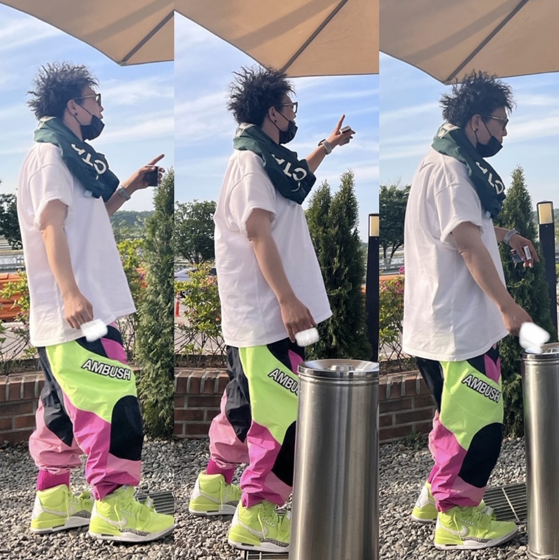 Nike x Ambush NRG Motorcycle Pants Magic Flamingo - US/EU 착용 스타일